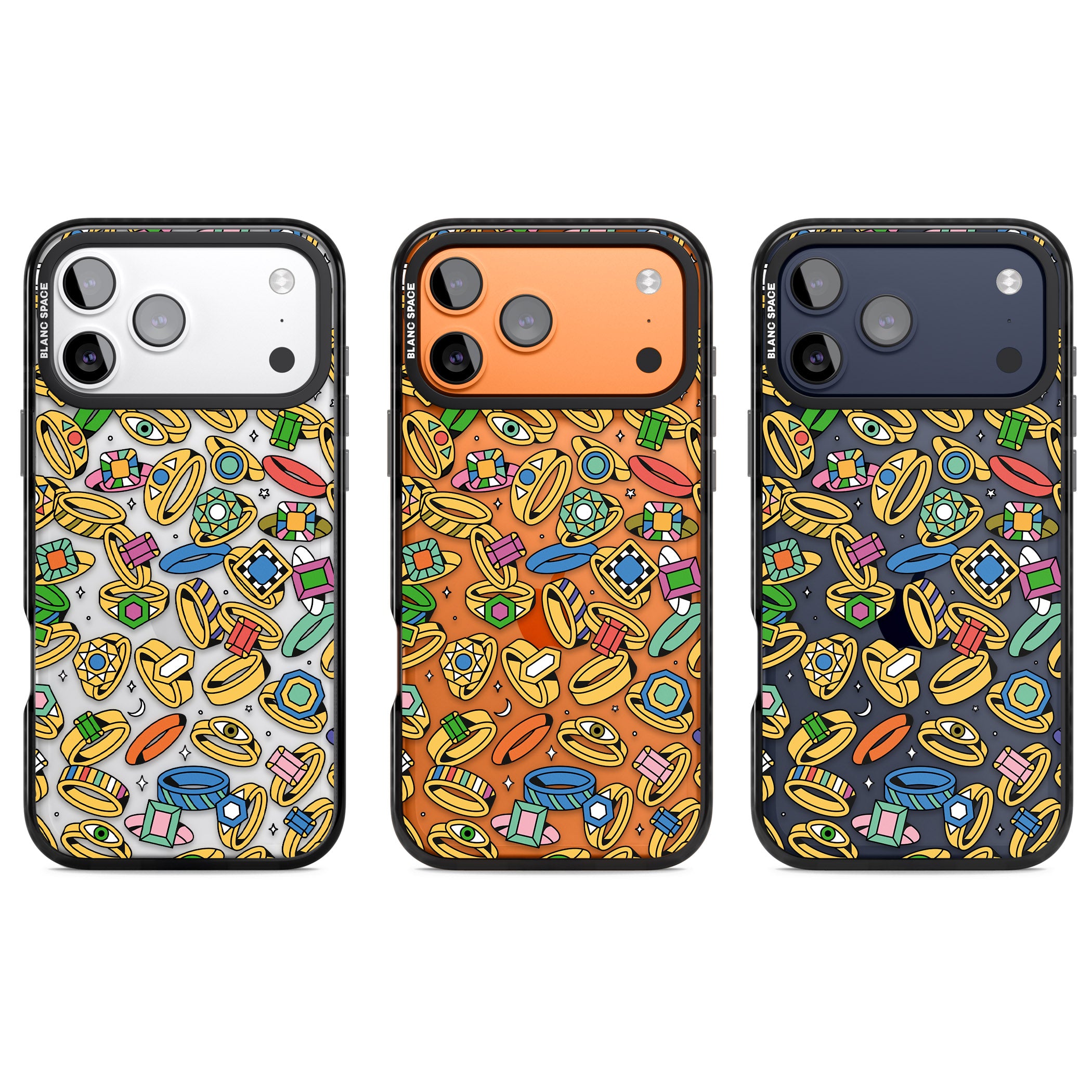 Gemstone Glitz iPhone 17 Pro Impact Black Phone Case APT Impact Protection