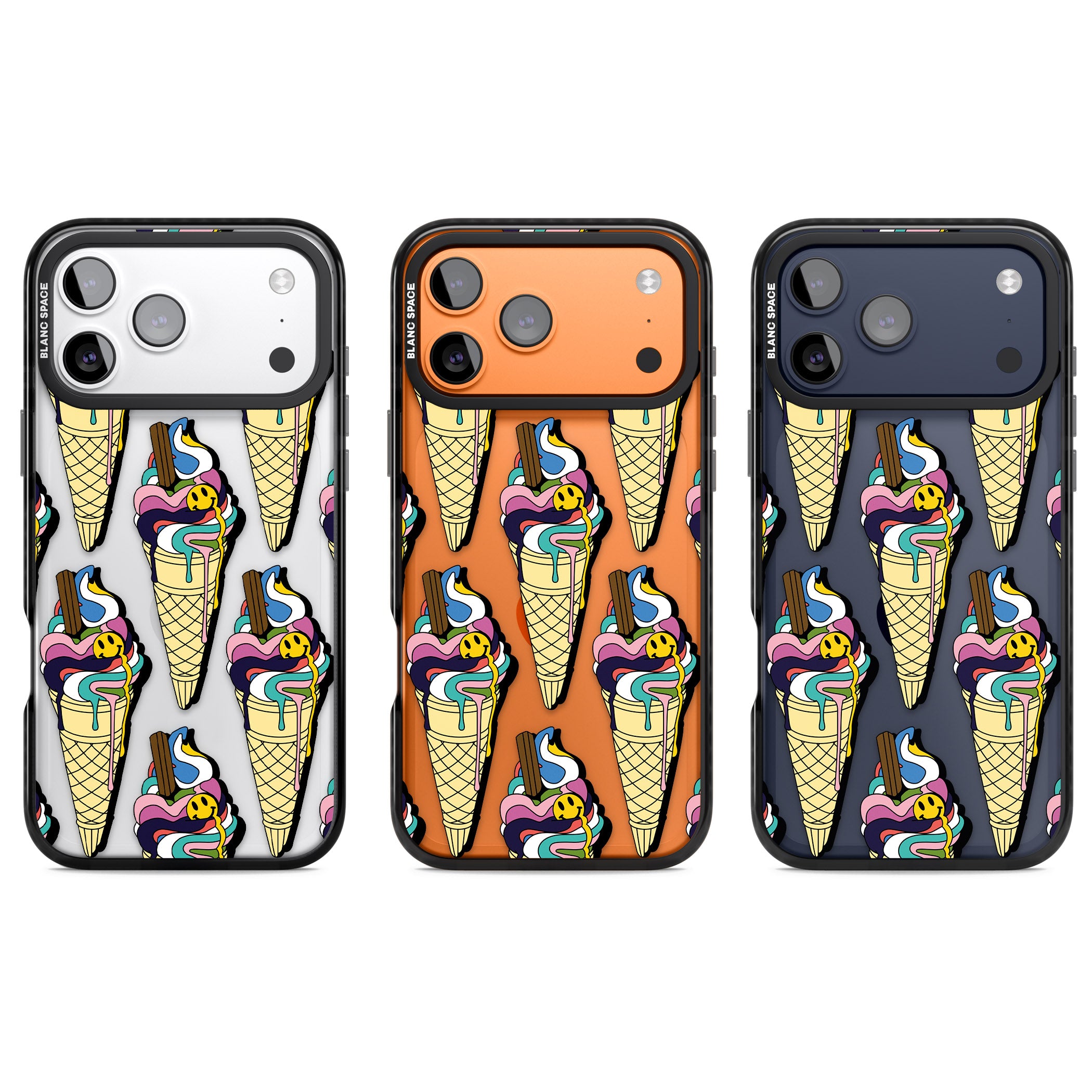 Trip & Drip Ice Cream iPhone 17 Pro Impact Black Phone Case APT Impact Protection