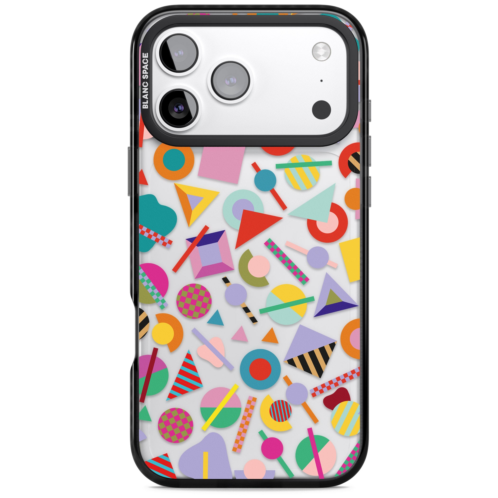 Retro Carnival Shapes iPhone 17 Pro Max Impact Black Phone Case