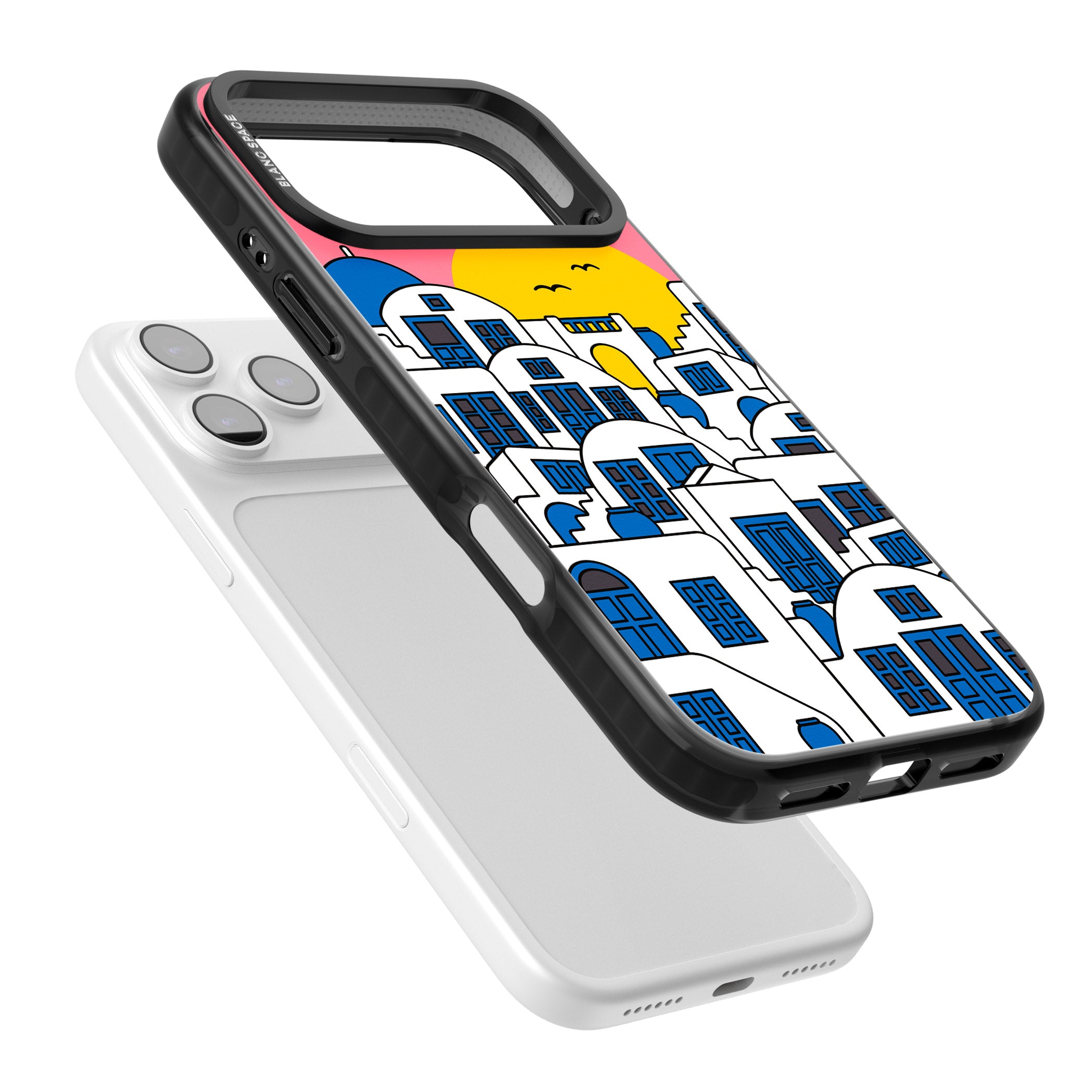 Santorini Sunset iPhone 17 Pro Max Impact Black Phone Case Colours