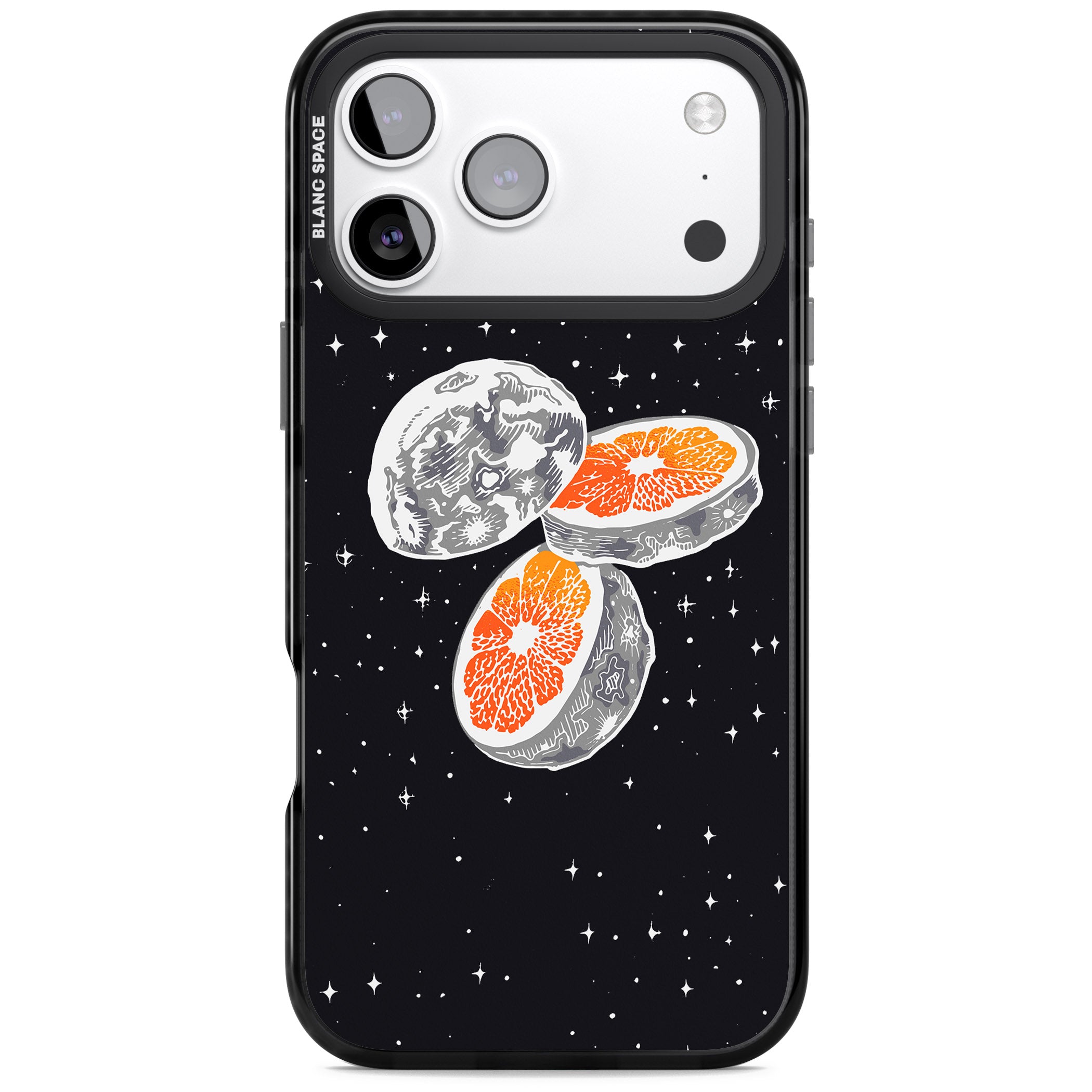 Blood Orange Moon iPhone 17 Pro Max Impact Black Phone Case