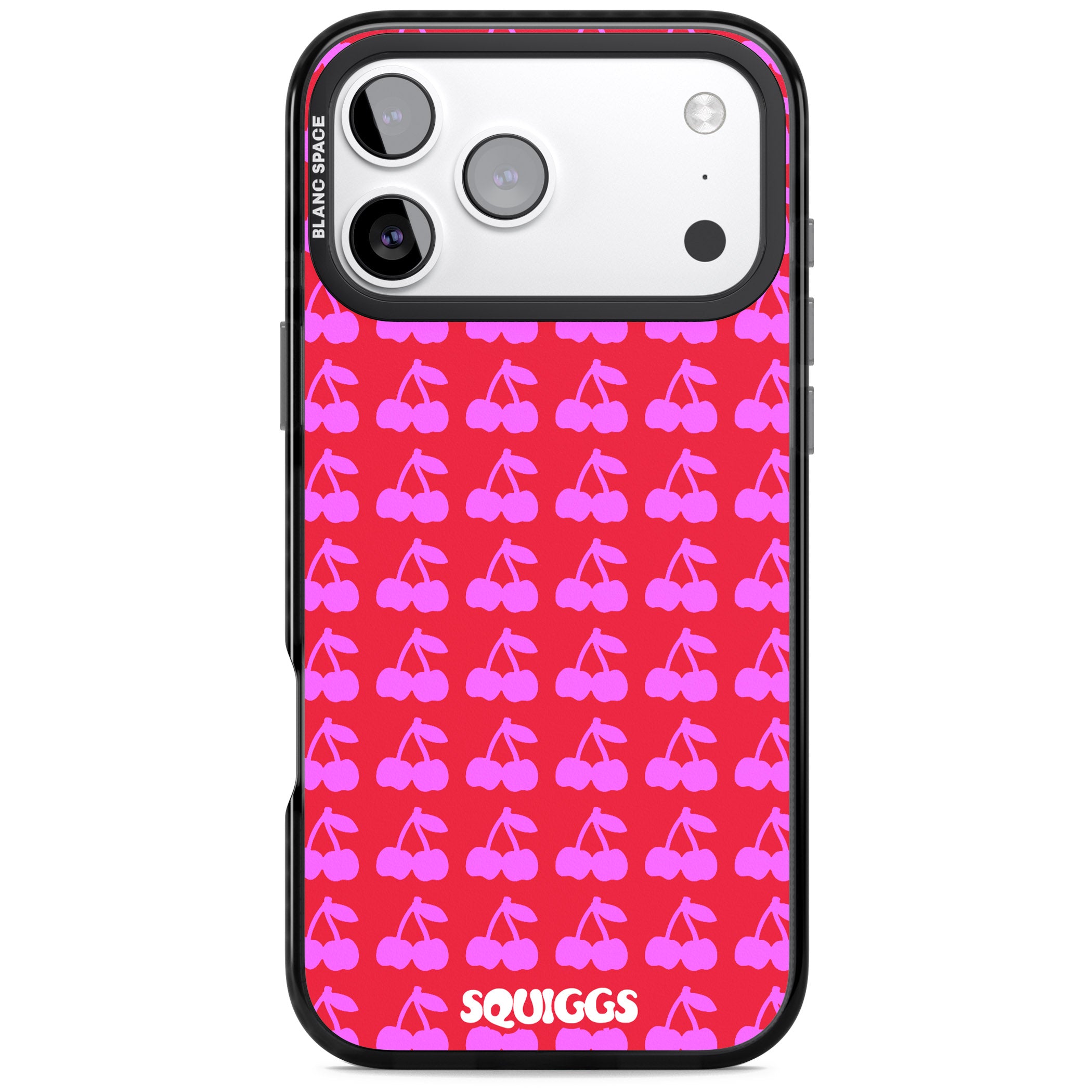 Red Cherries iPhone 17 Pro Max Impact Black Phone Case
