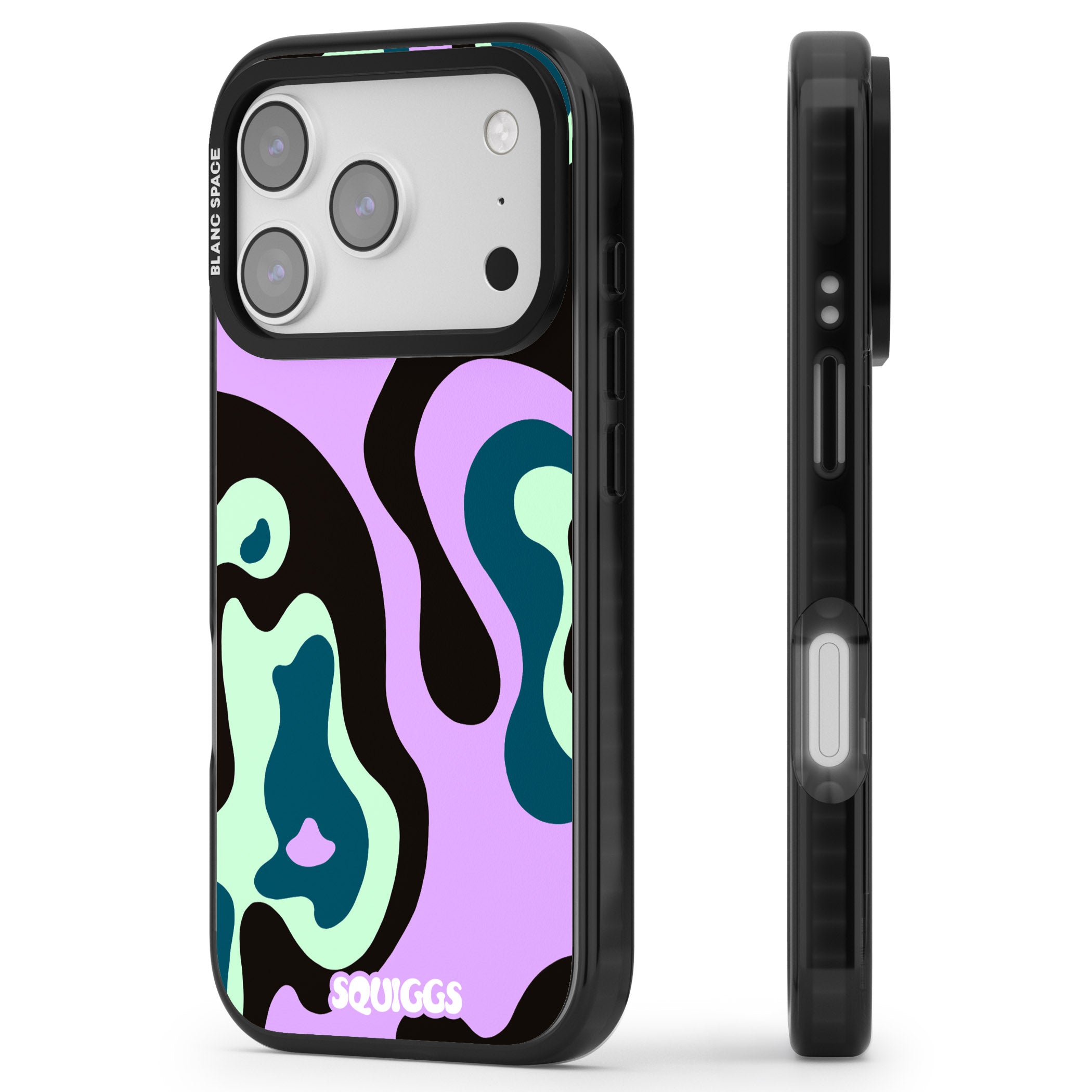 Purple River iPhone 17 Pro Max Impact Black Phone Case Side Profile