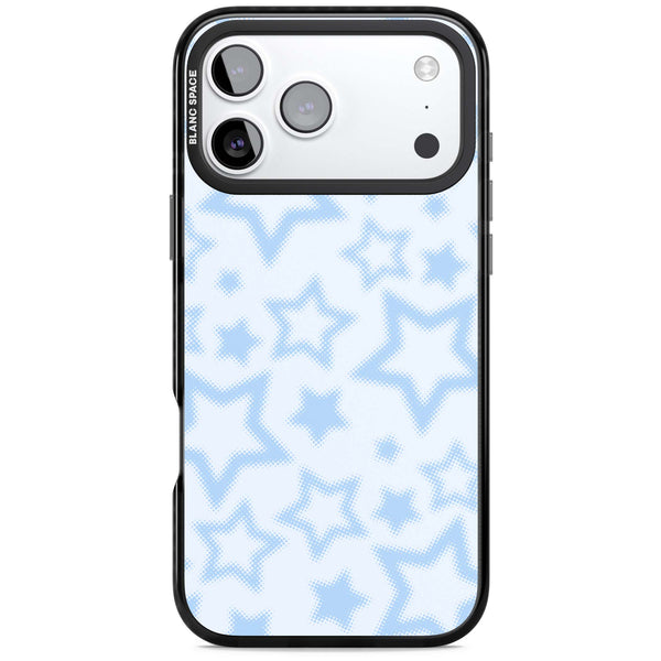 Blue Halftone Stars