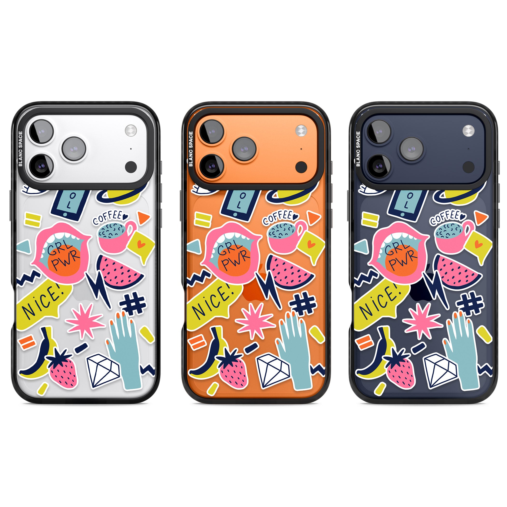 Grl Pwr iPhone 17 Pro Impact Black Phone Case APT Impact Protection