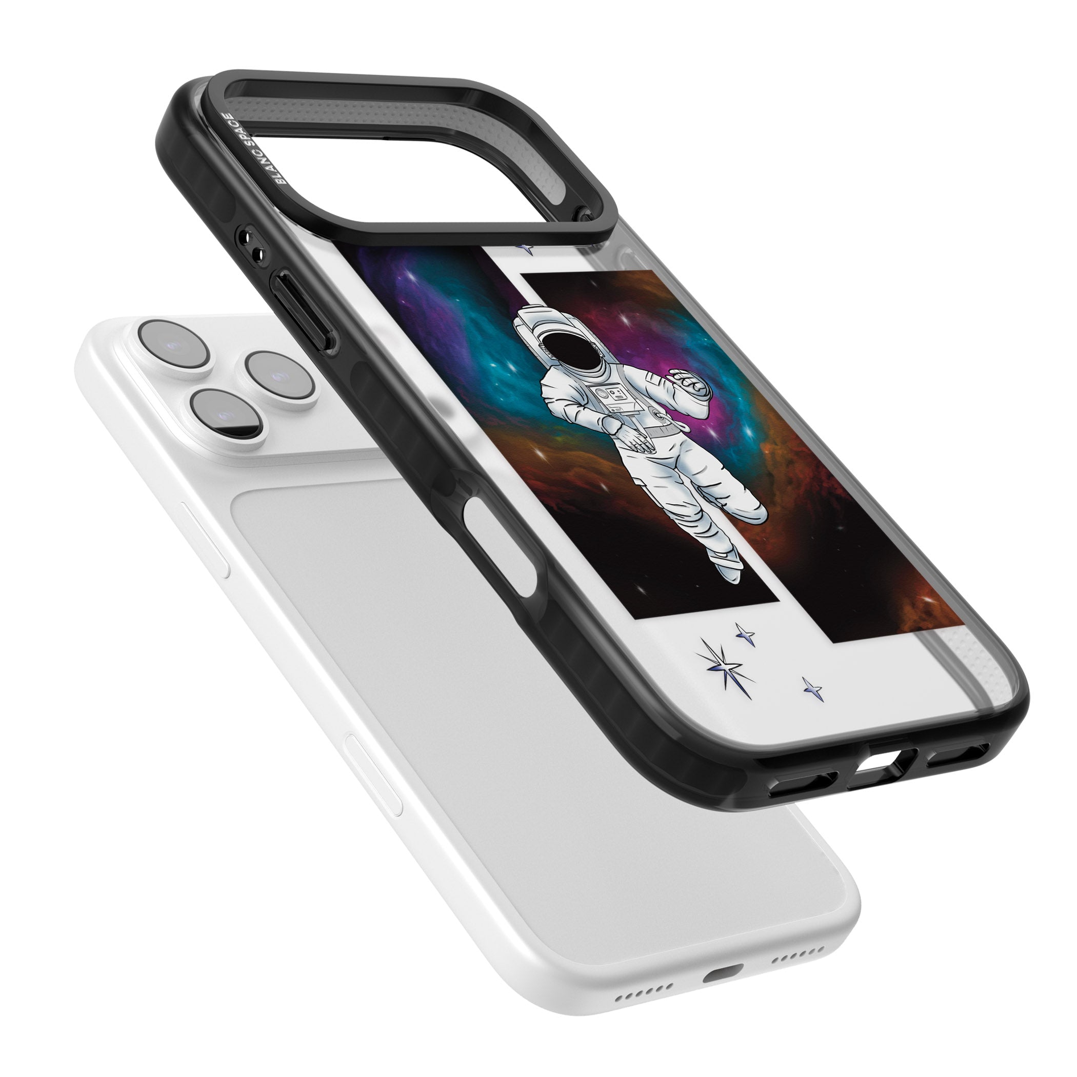 Escape The Nebula iPhone 17 Pro Max Impact Black Phone Case Colours