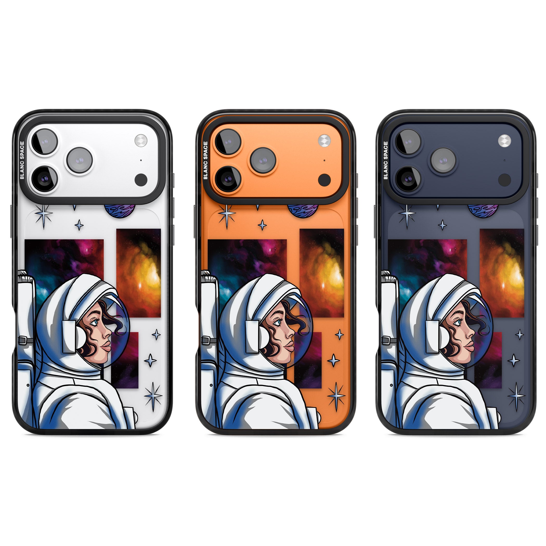 Cosmic Ambition iPhone 17 Pro Impact Black Phone Case APT Impact Protection