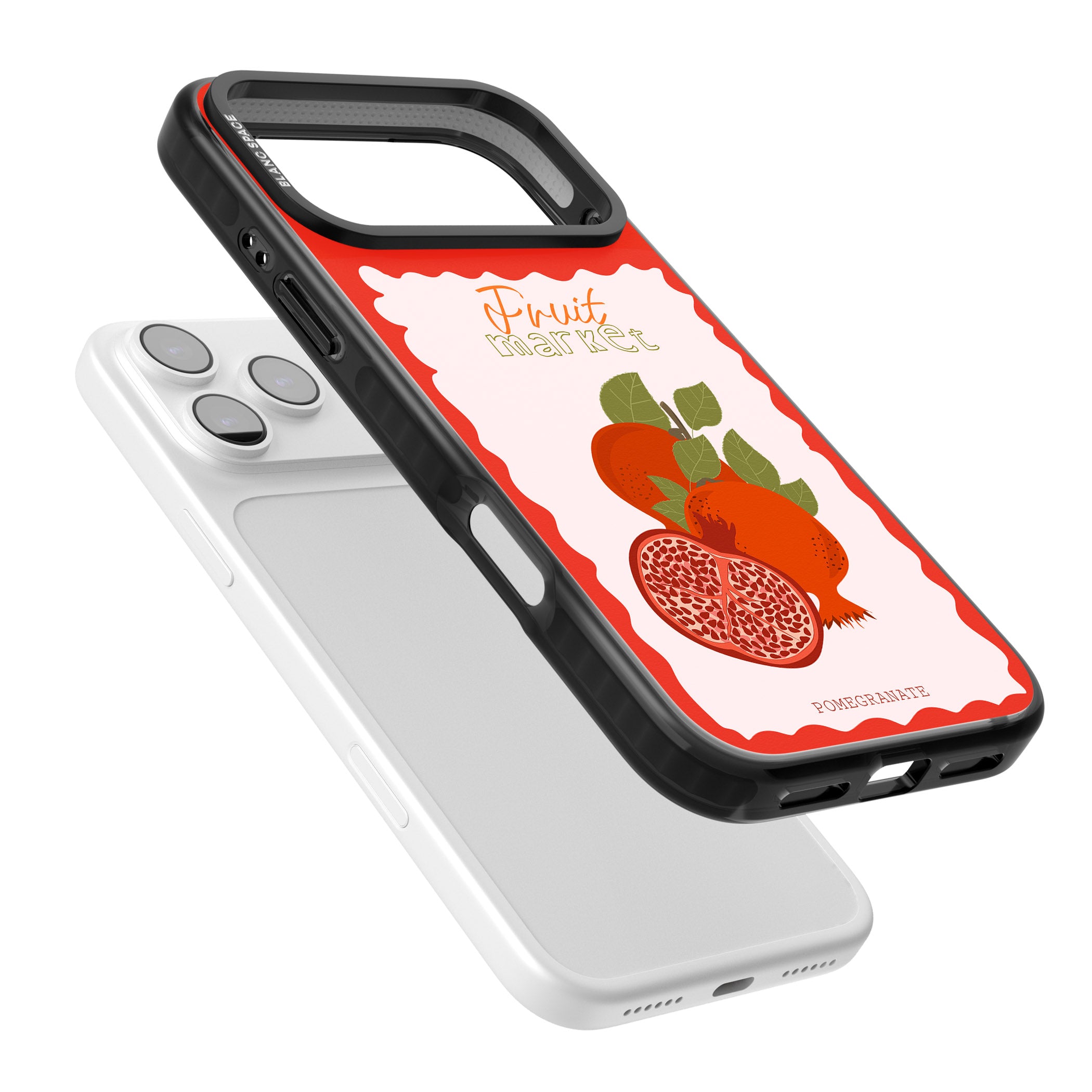 Fruit Market Pomegranate iPhone 17 Pro Max Impact Black Phone Case Colours