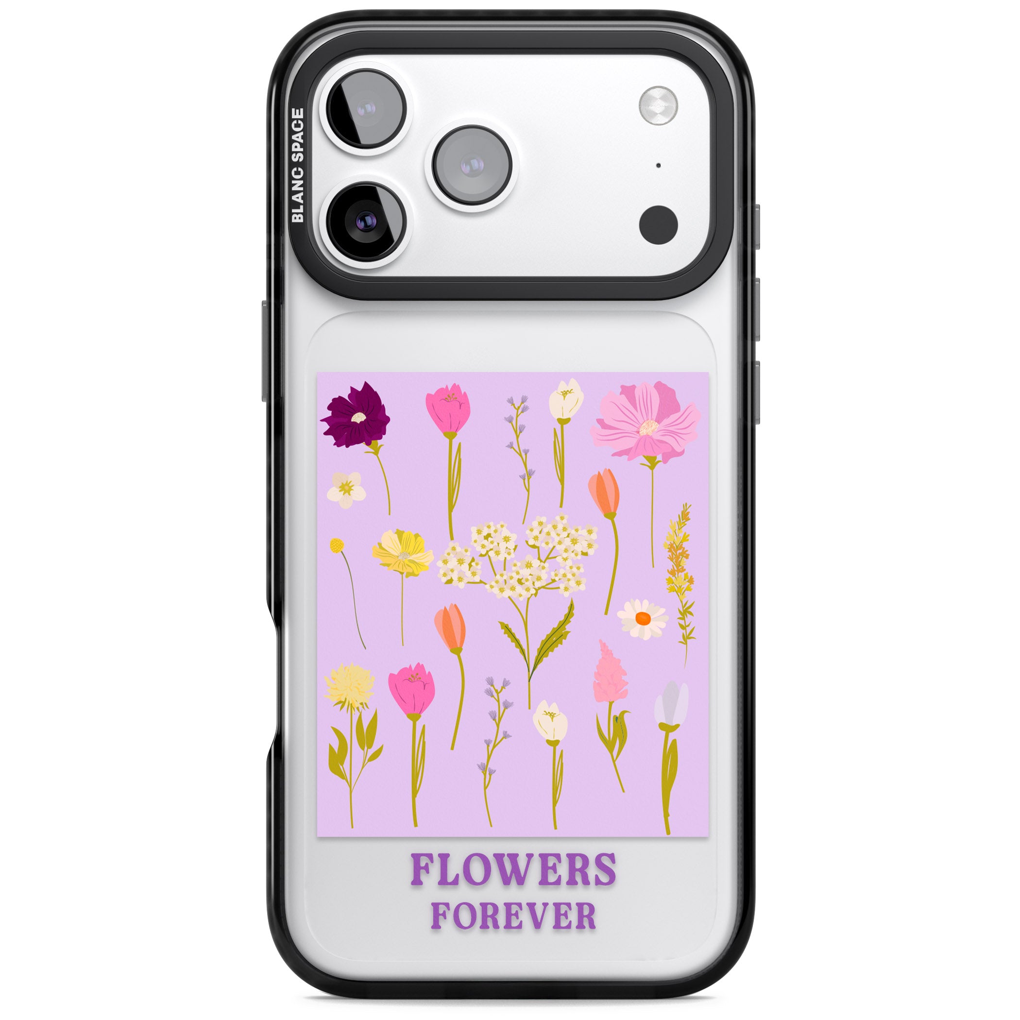 Flowers Forever iPhone 17 Pro Max Impact Black Phone Case