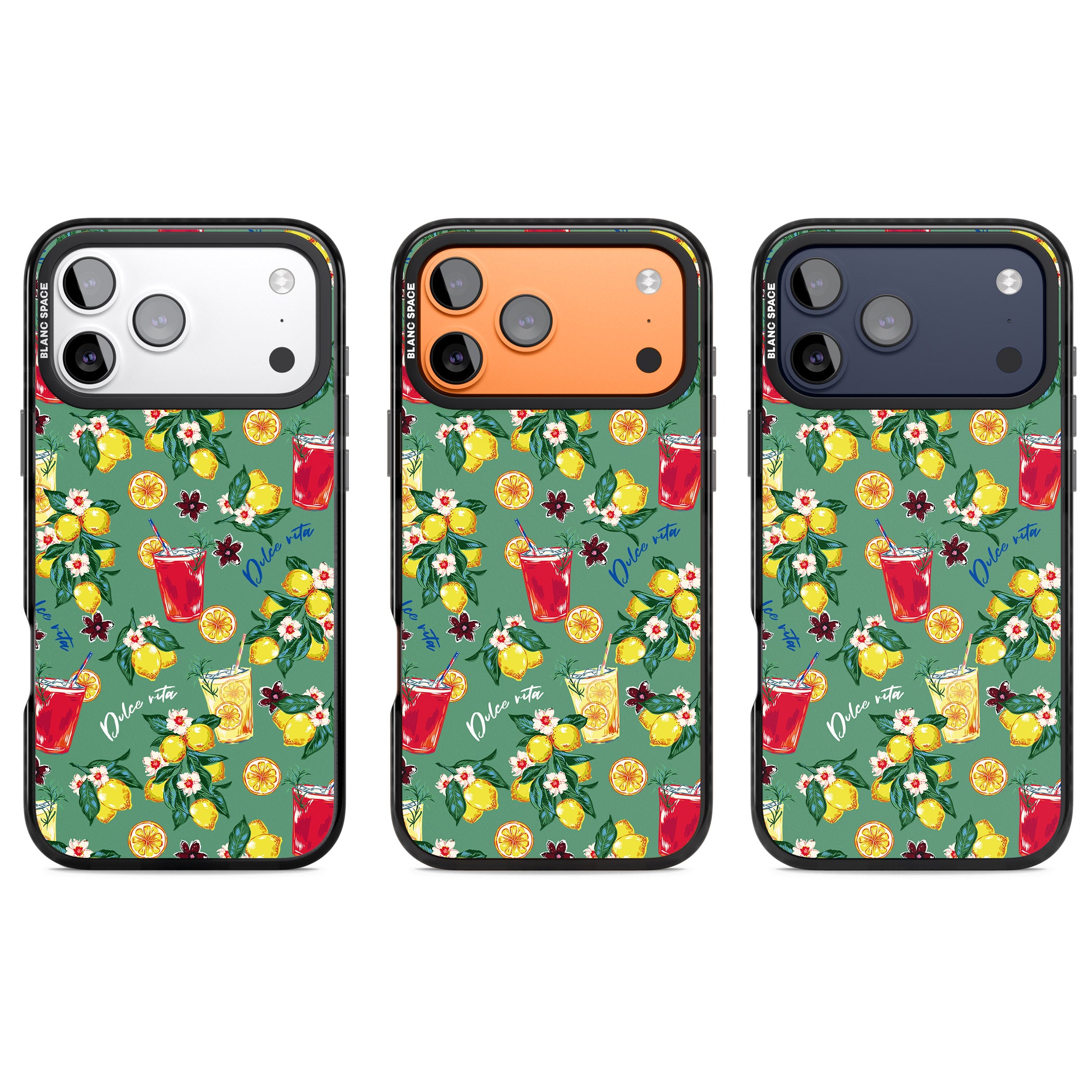 Lemon Cocktails iPhone 17 Pro Impact Black Phone Case APT Impact Protection