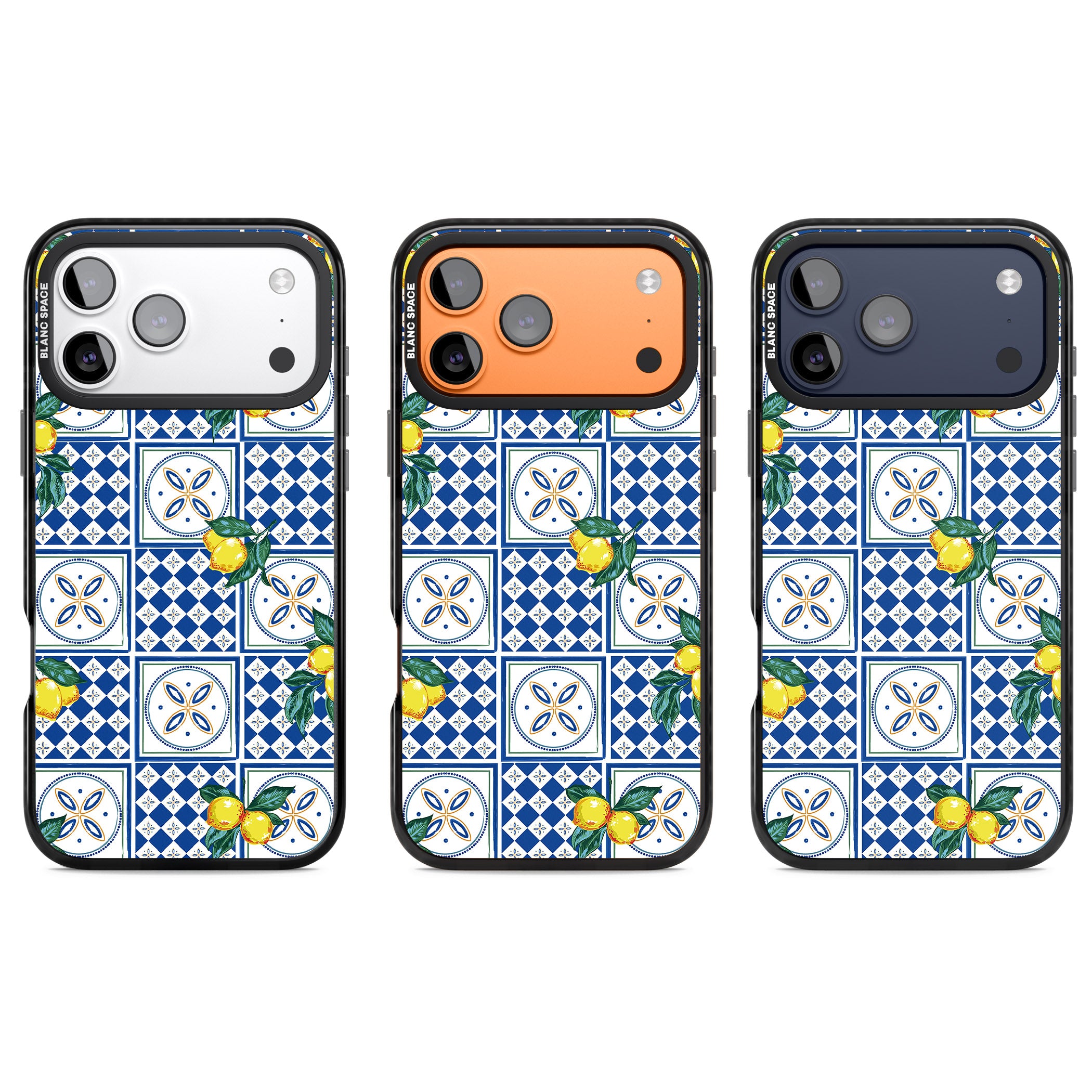 Lemon Tiles iPhone 17 Pro Impact Black Phone Case APT Impact Protection