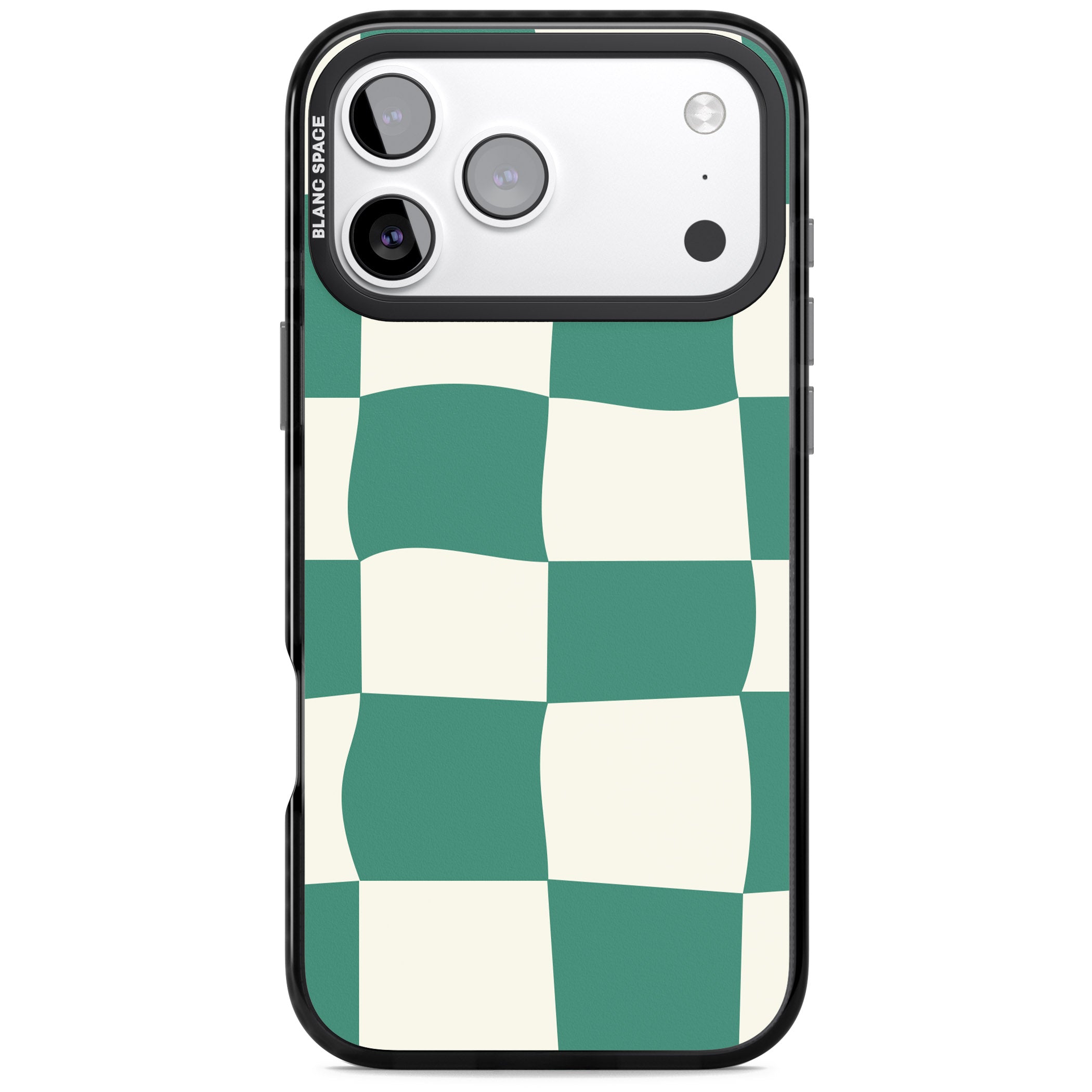 Green & Cream Wavy Check