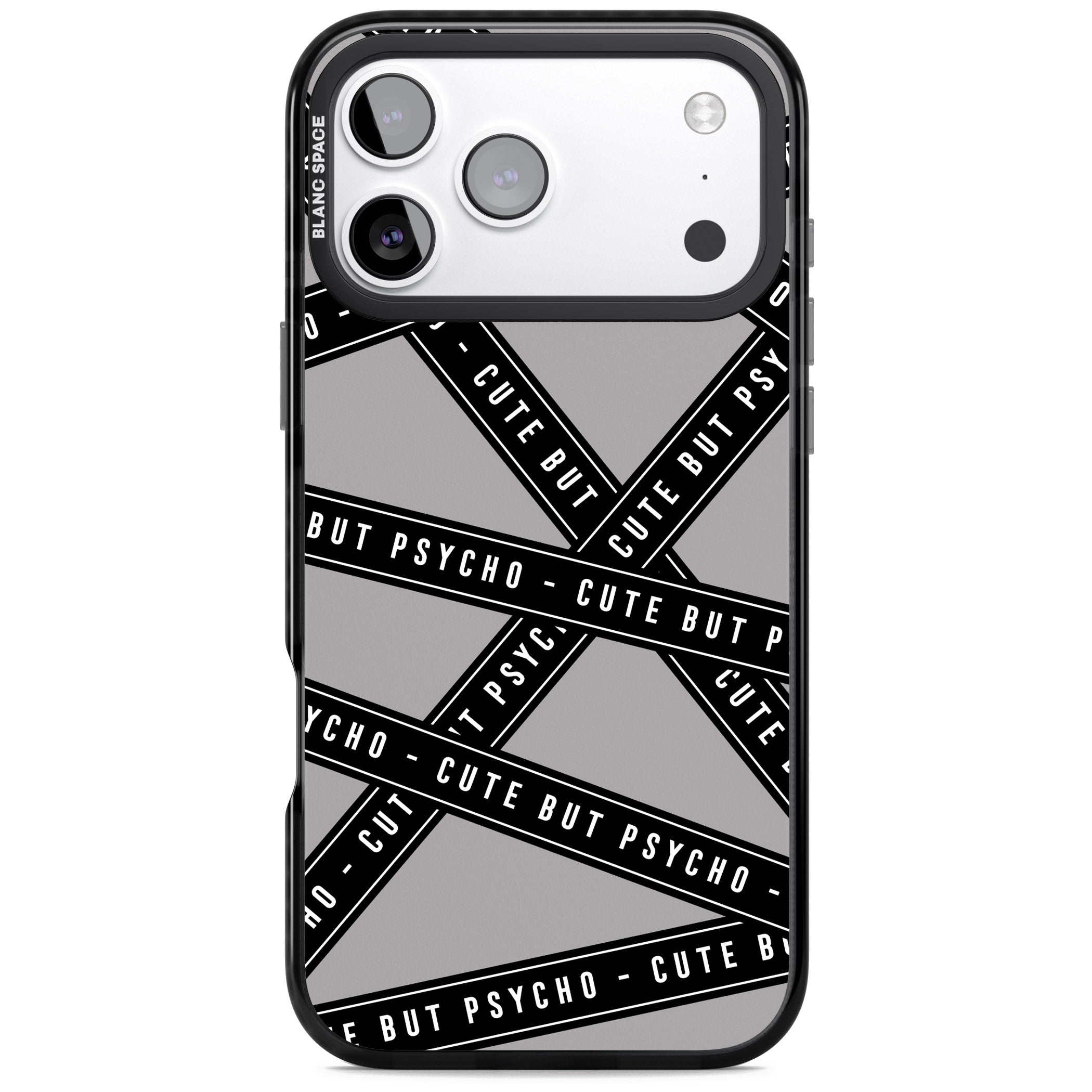 Cute But Psycho iPhone 17 Pro Max Impact Black Phone Case