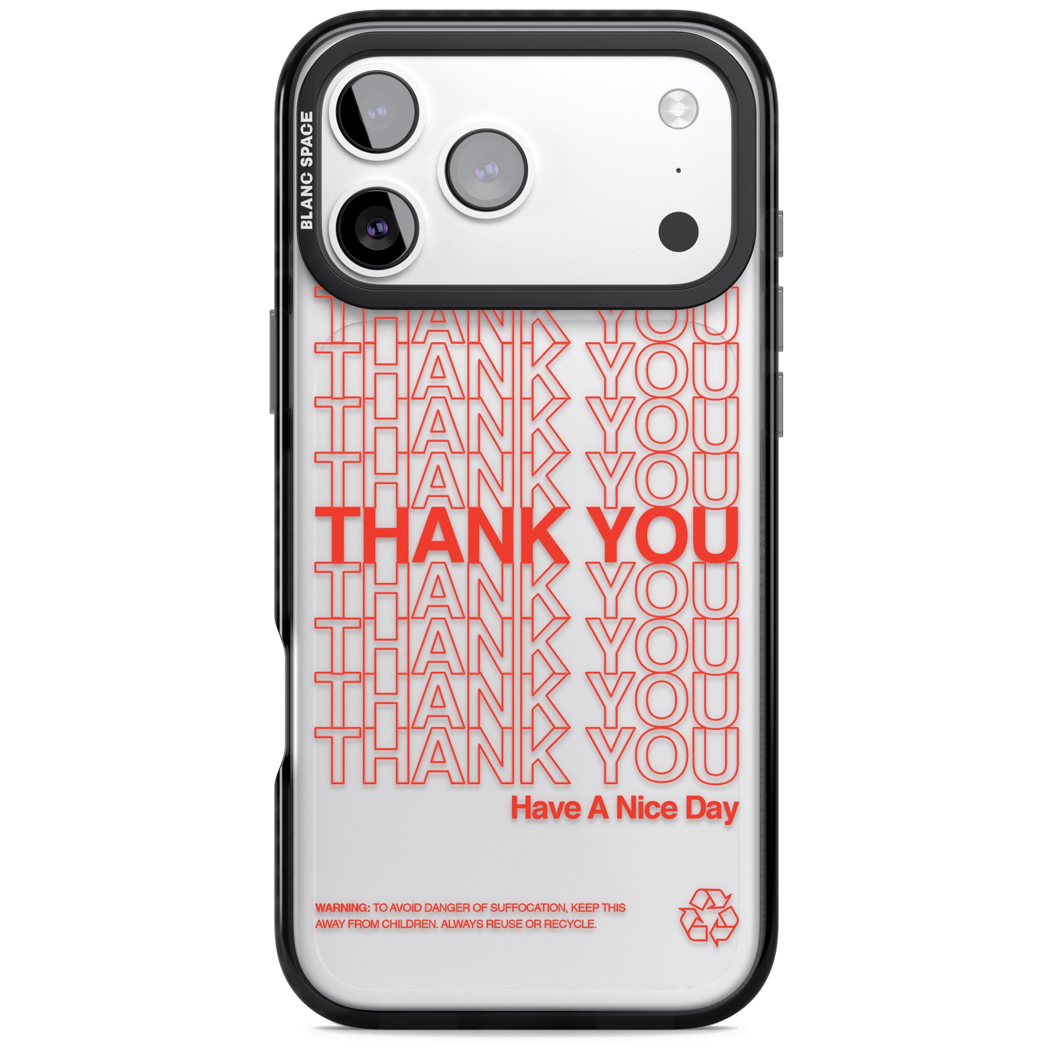 Thank You Have A Nice Day iPhone 17 Pro Max Impact Black Phone Case