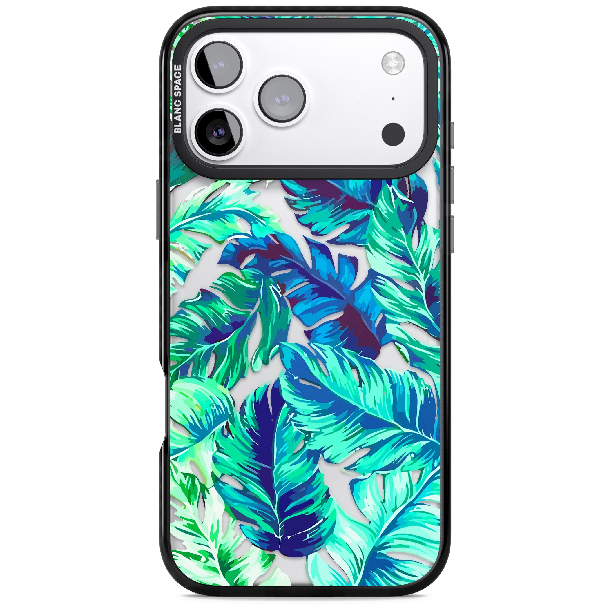 Tropical Palms iPhone 17 Pro Max Impact Black Phone Case