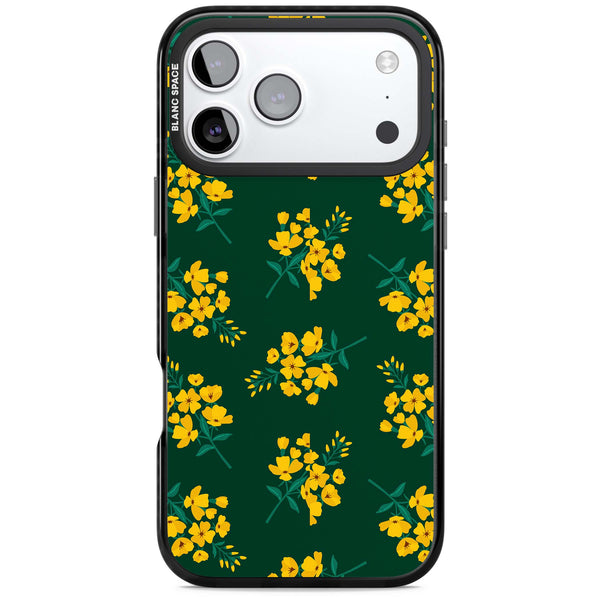 Yellow Wildflowers on Green