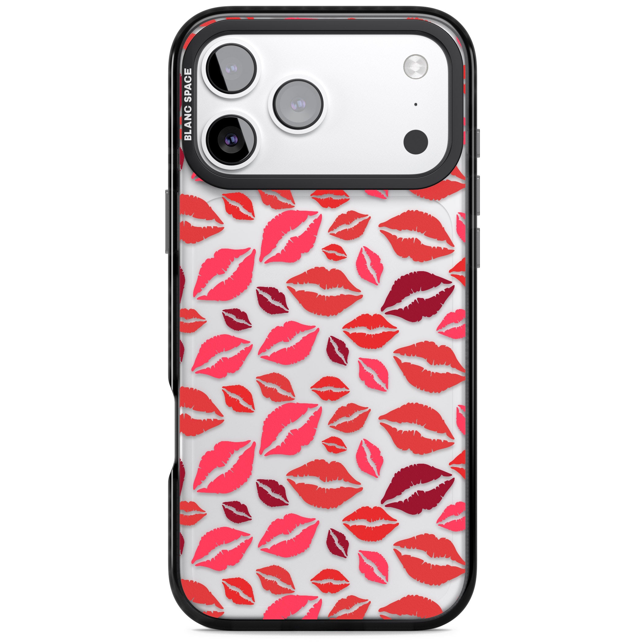 Lips Pattern iPhone 17 Pro Max Impact Black Phone Case