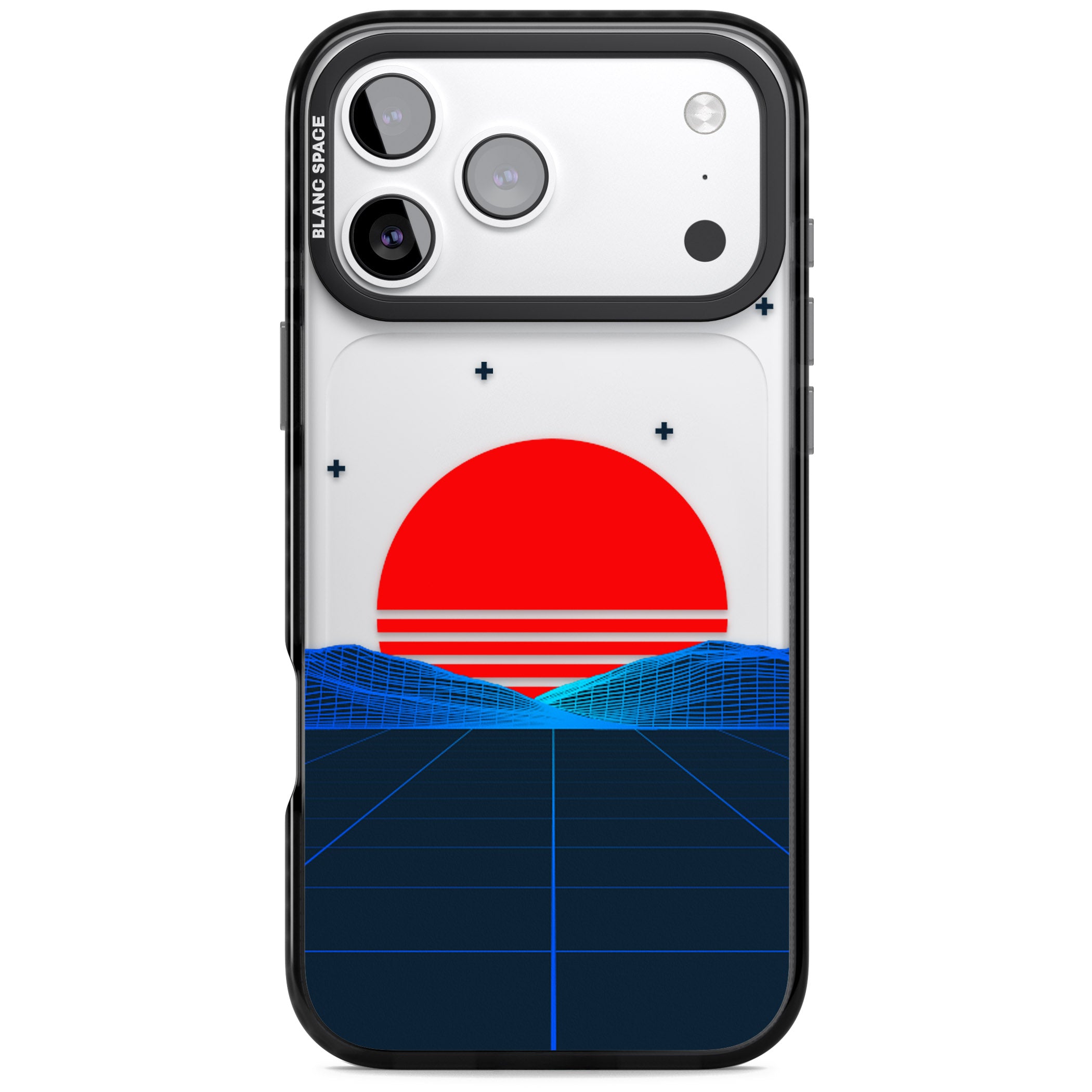 Japanese Sunset Vaporwave iPhone 17 Pro Max Impact Black Phone Case