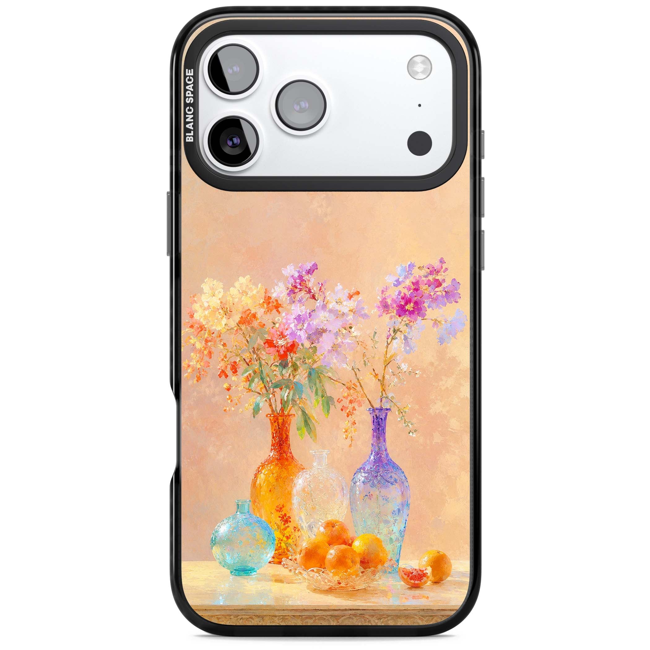 Peach Glass art iPhone case | Clear Impact case for iPhone 17 Pro, iPhone 17 Pro Max