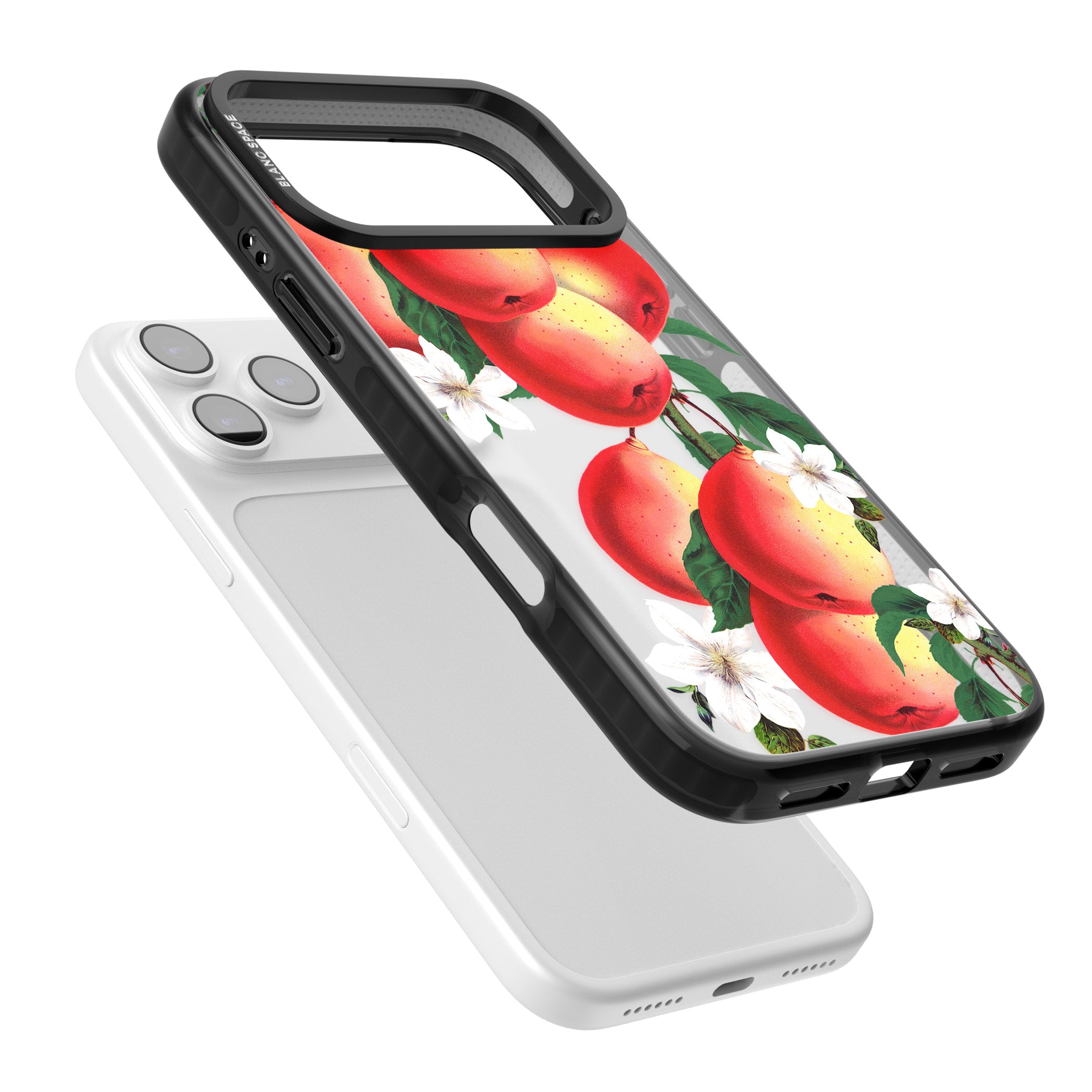 Vintage Painted Peaches iPhone 17 Pro Max Impact Black Phone Case Colours
