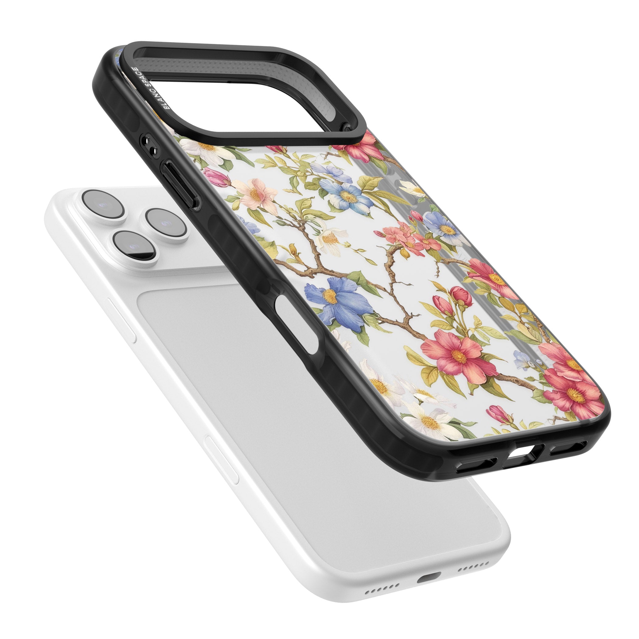Vintage Vines & Flowers iPhone 17 Pro Max Impact Black Phone Case Colours