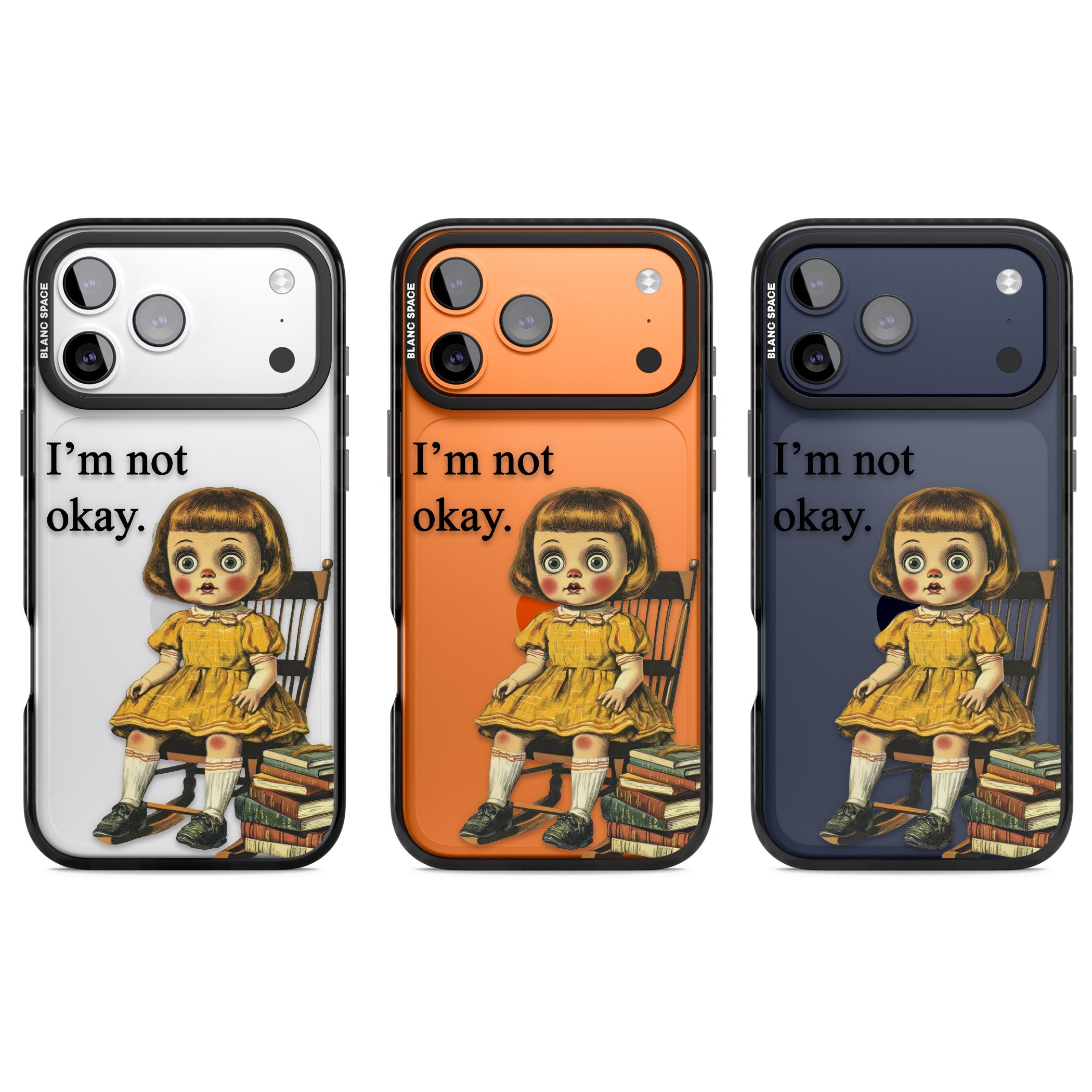Im Not Okay iPhone 17 Pro Impact Black Phone Case APT Impact Protection