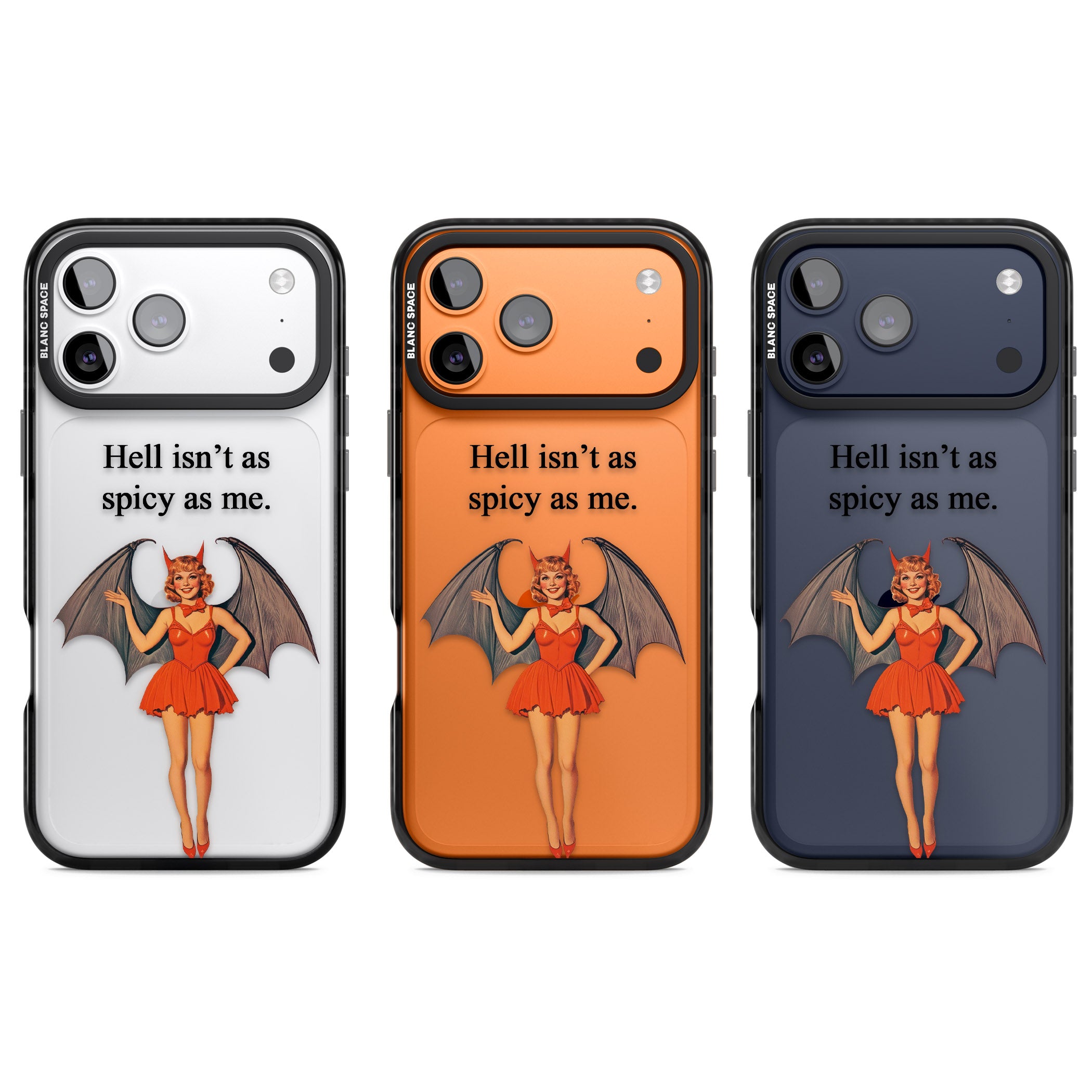 Hell Isnt As Spicy As Me iPhone 17 Pro Impact Black Phone Case APT Impact Protection
