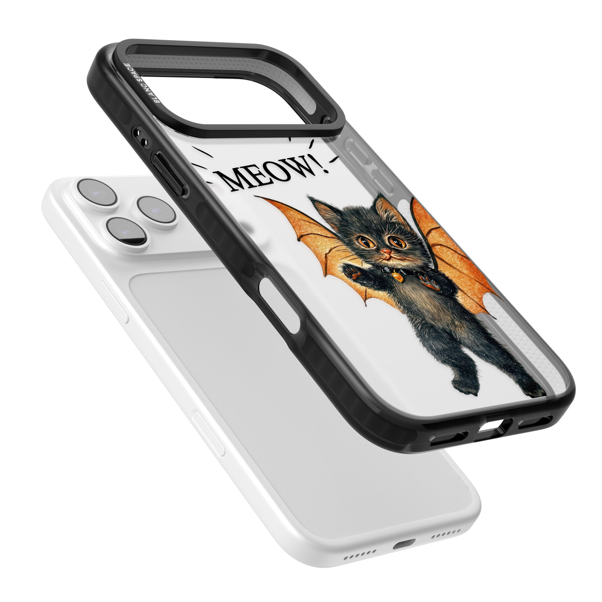 Meow iPhone 17 Pro Max Impact Black Phone Case Colours