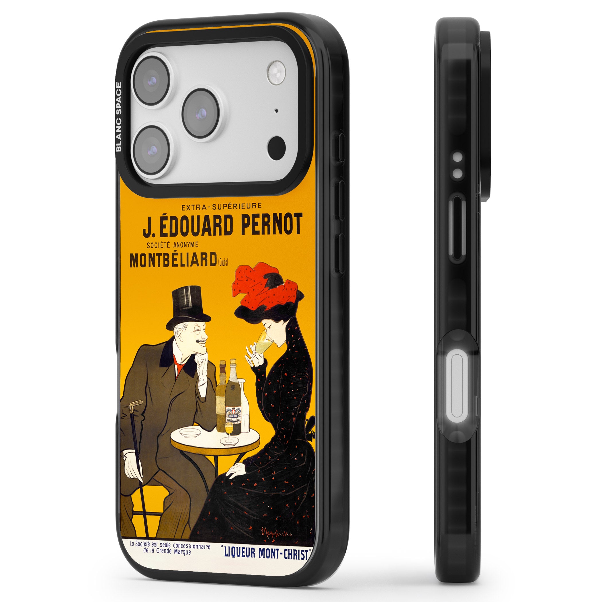 Absinthe, J.Edouard Pernot Poster iPhone 17 Pro Max Impact Black Phone Case Side Profile