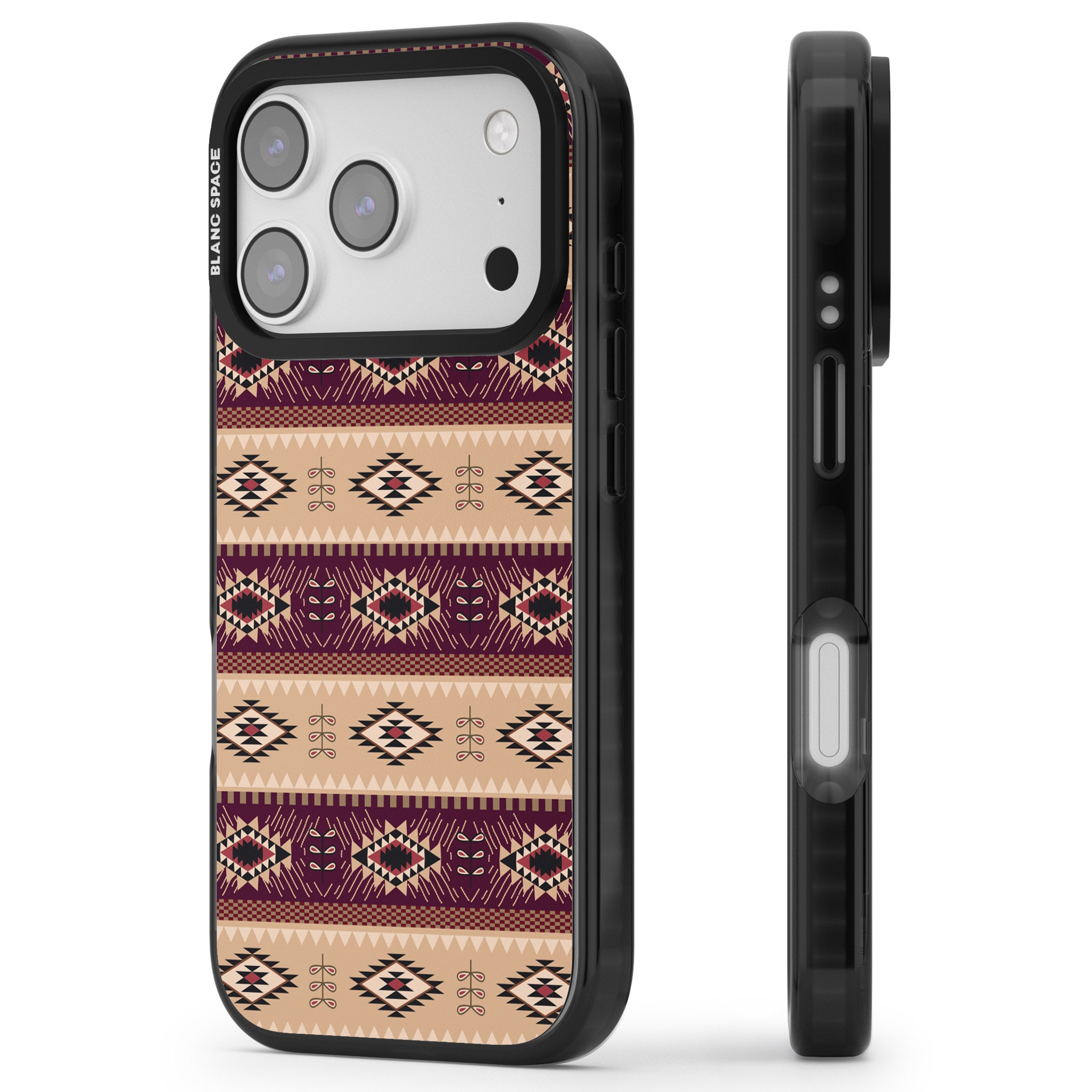 Western Poncho iPhone 17 Pro Max Impact Black Phone Case Side Profile