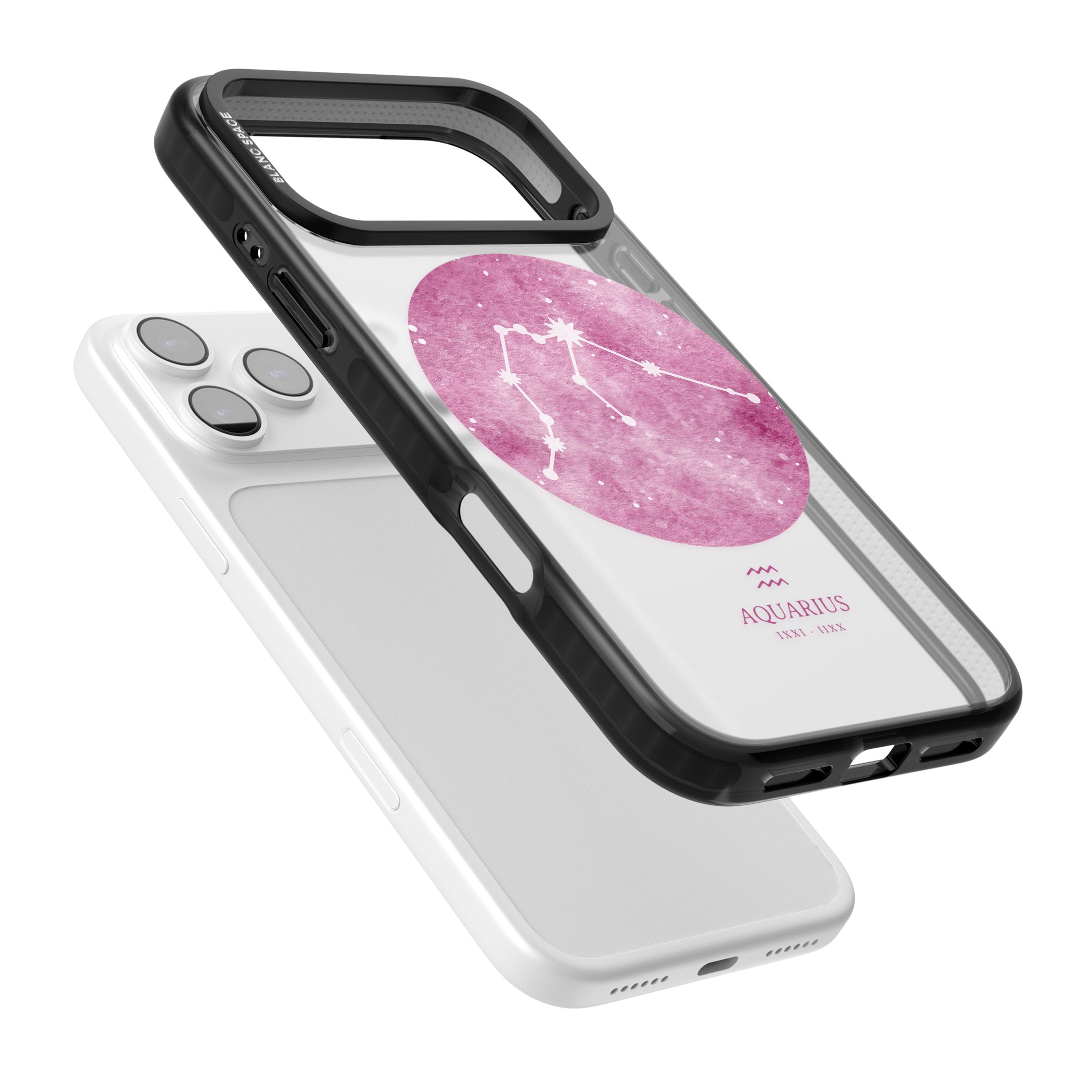Aquarius Zodiac iPhone 17 Pro Max Impact Black Phone Case Colours
