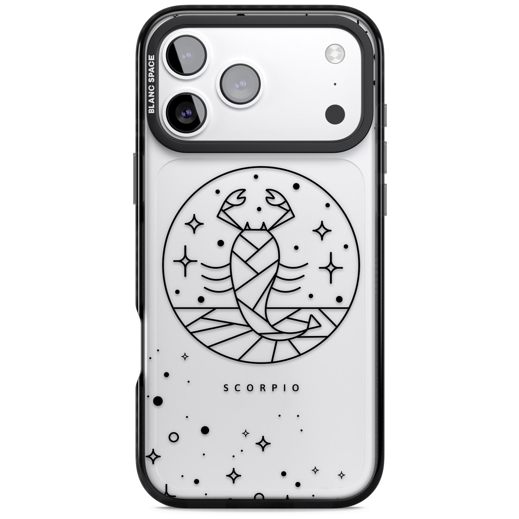 Scorpio Emblem Cosmic Design iPhone 17 Pro Max Impact Black Phone Case