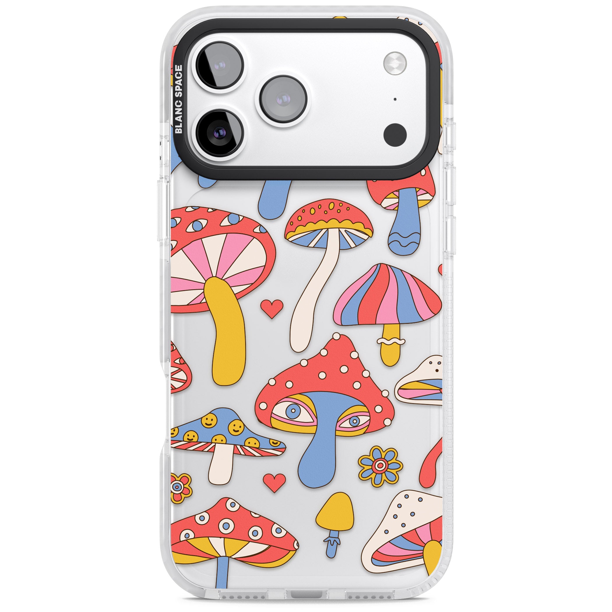 Vibrant Shrooms iPhone 17 Pro Max Impact Clear Phone Case