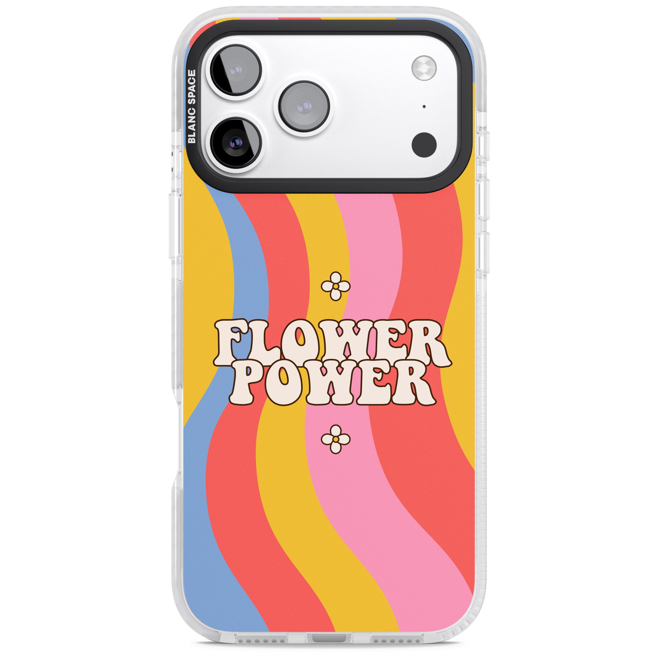 Melting Flower Power iPhone 17 Pro Max Impact Clear Phone Case