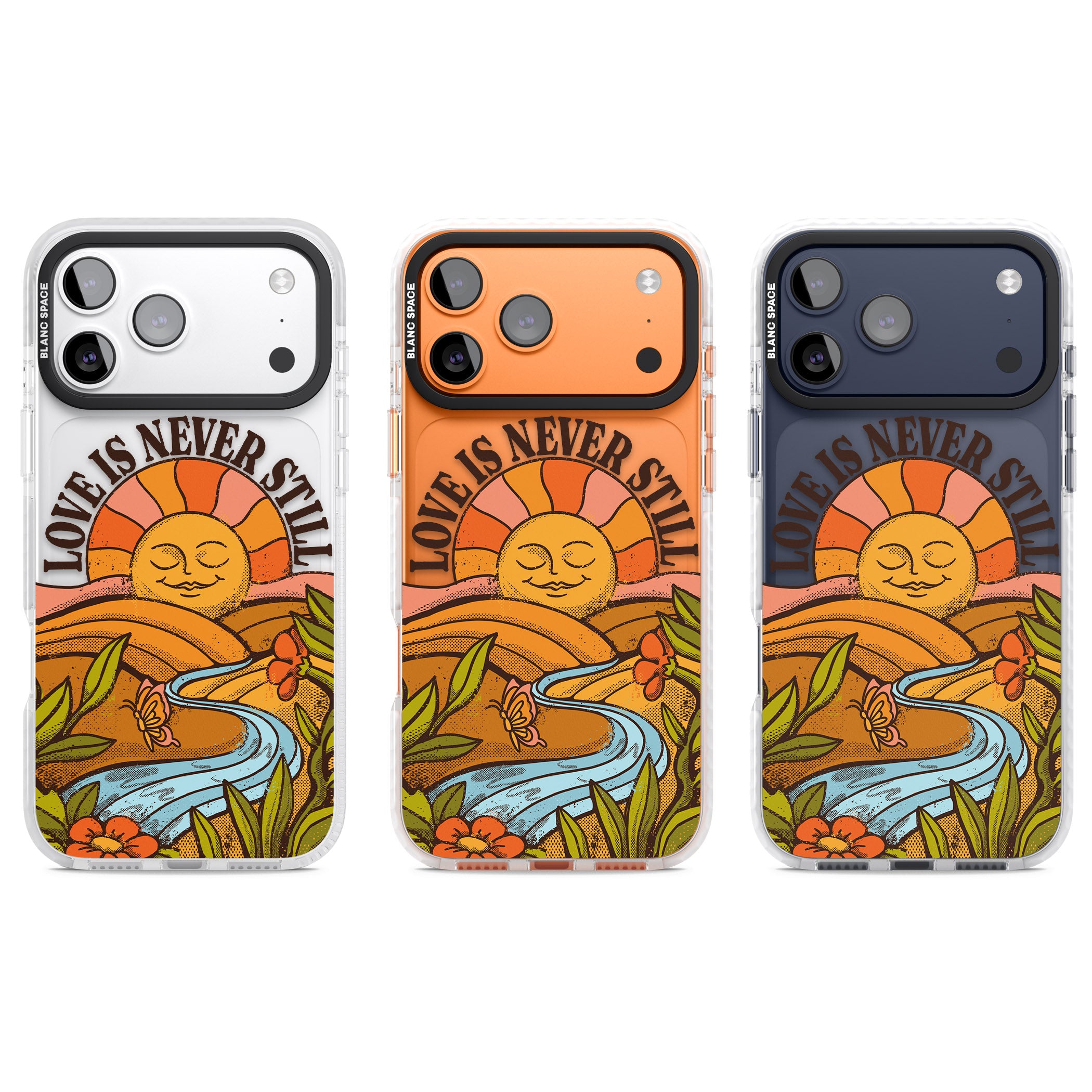 Love Is Never Still iPhone 17 Pro Impact Clear Phone Case APT Impact Protection