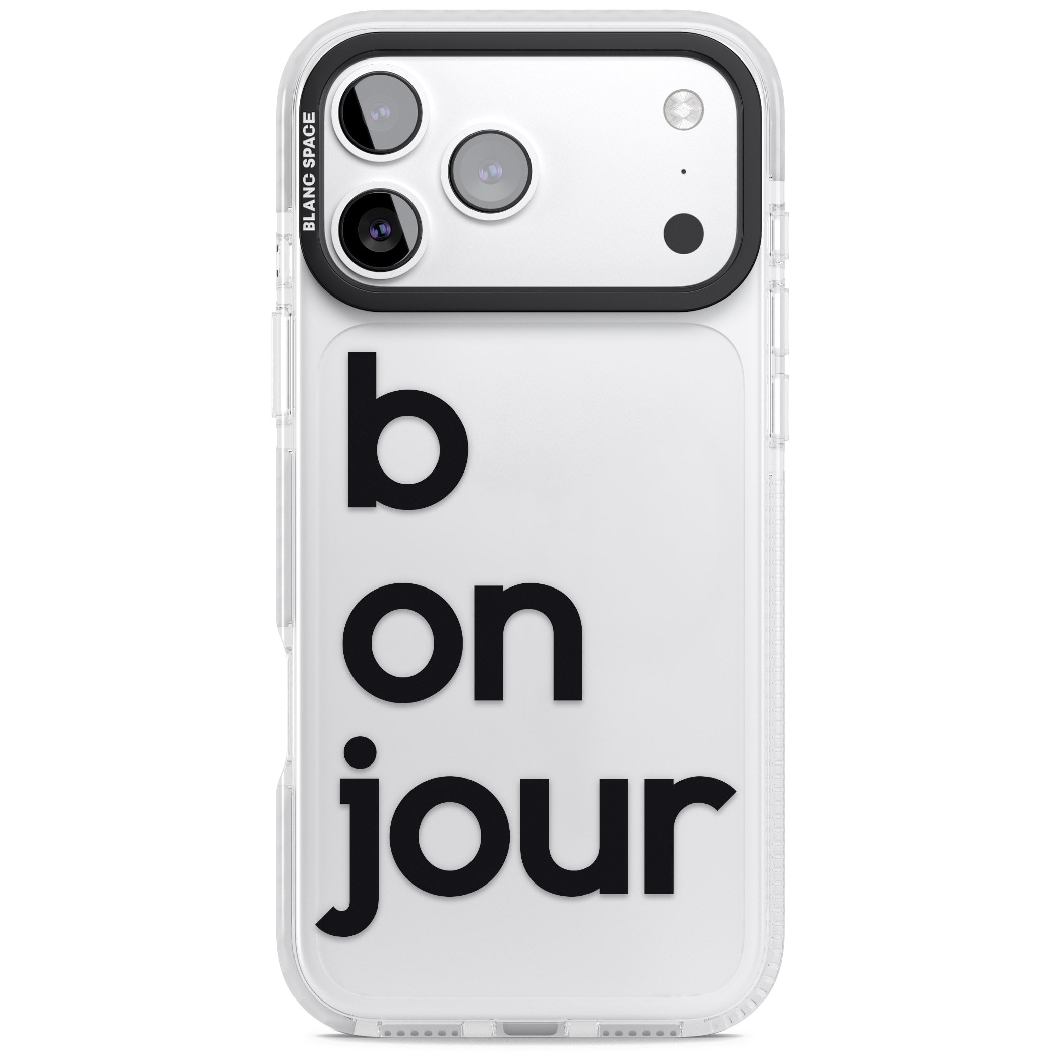 Bonjour iPhone 17 Pro Max Impact Clear Phone Case