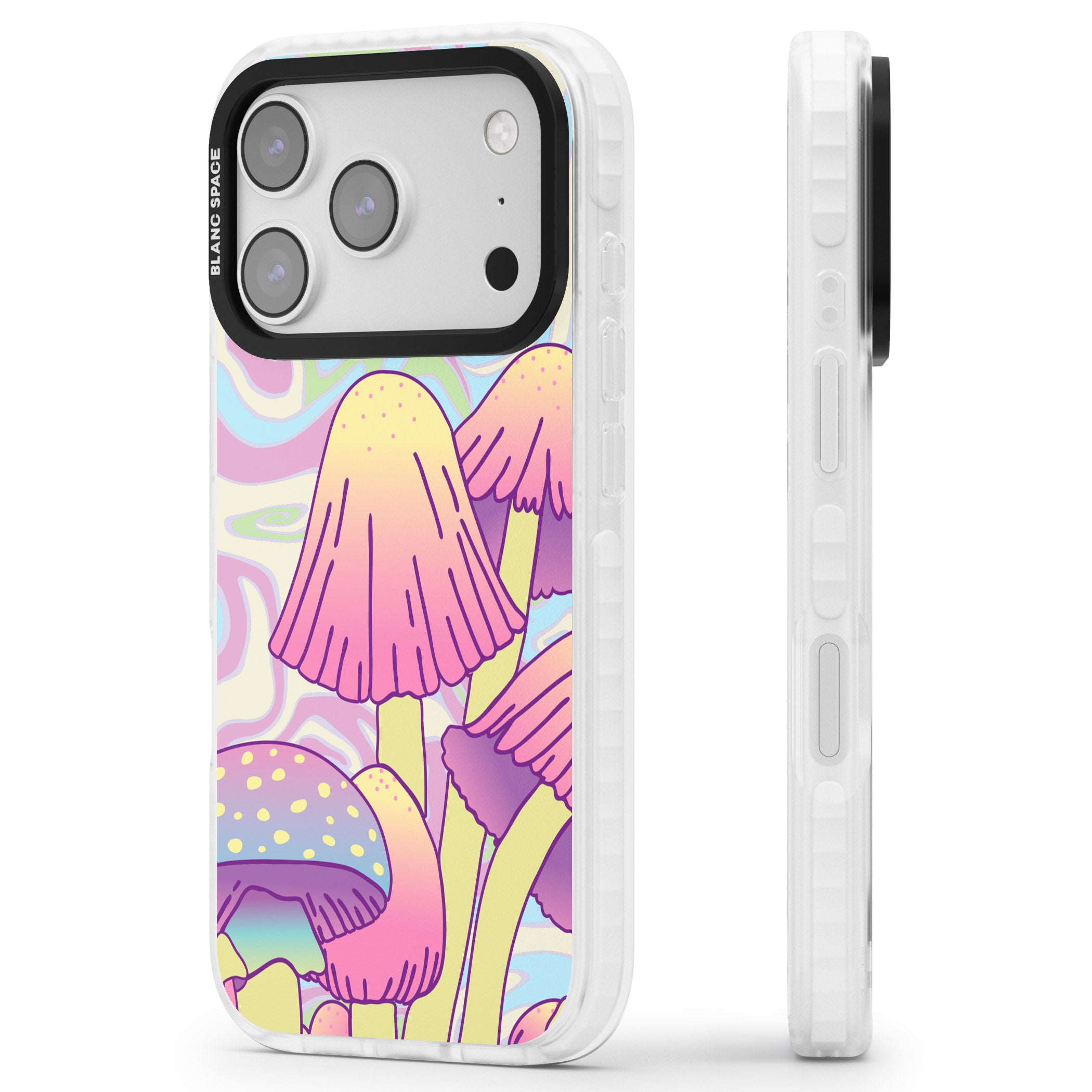 Shroomin' iPhone 17 Pro Max Impact Clear Phone Case Side Profile