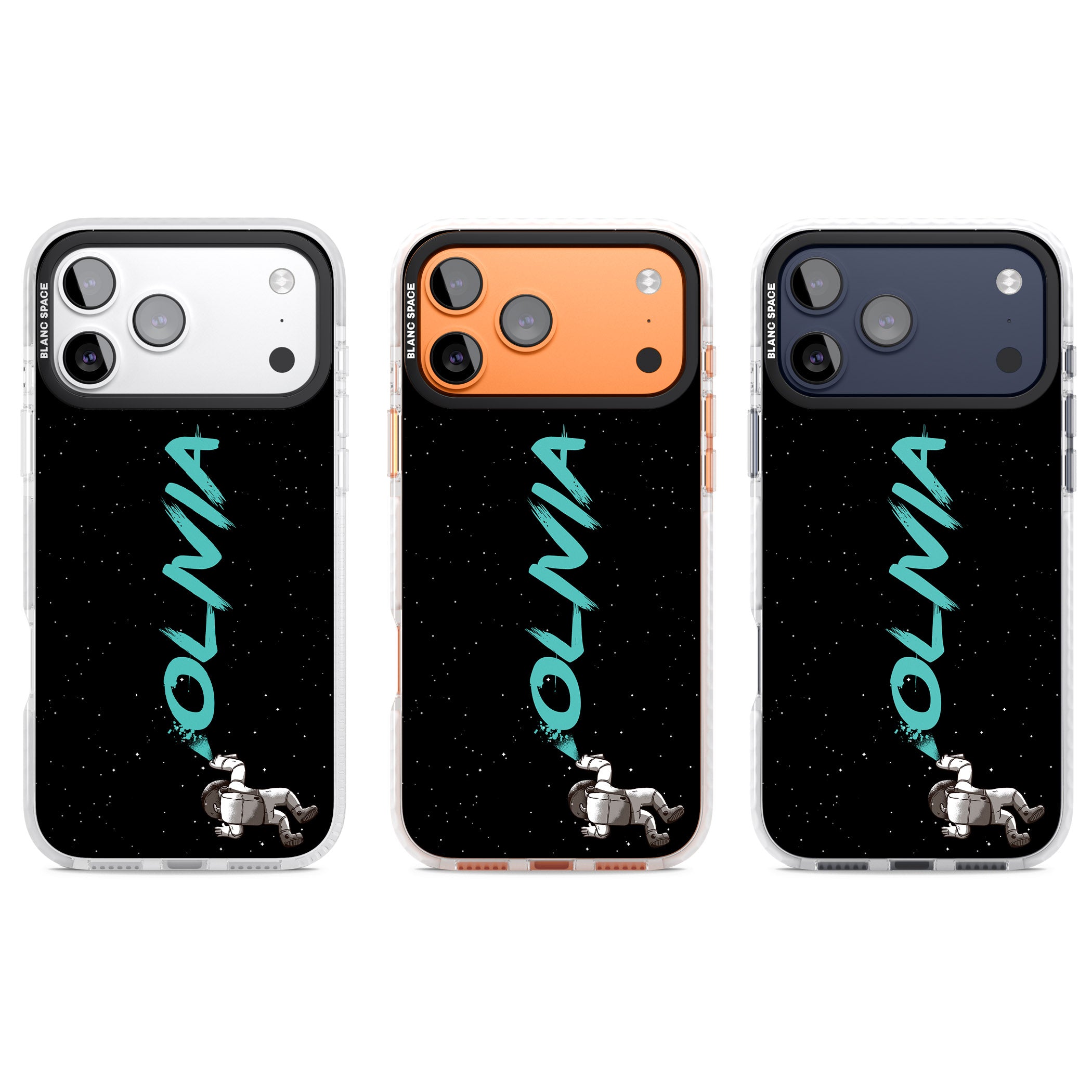 Personalised Astronaut Graffiti iPhone 17 Pro Impact Clear Phone Case APT Impact Protection