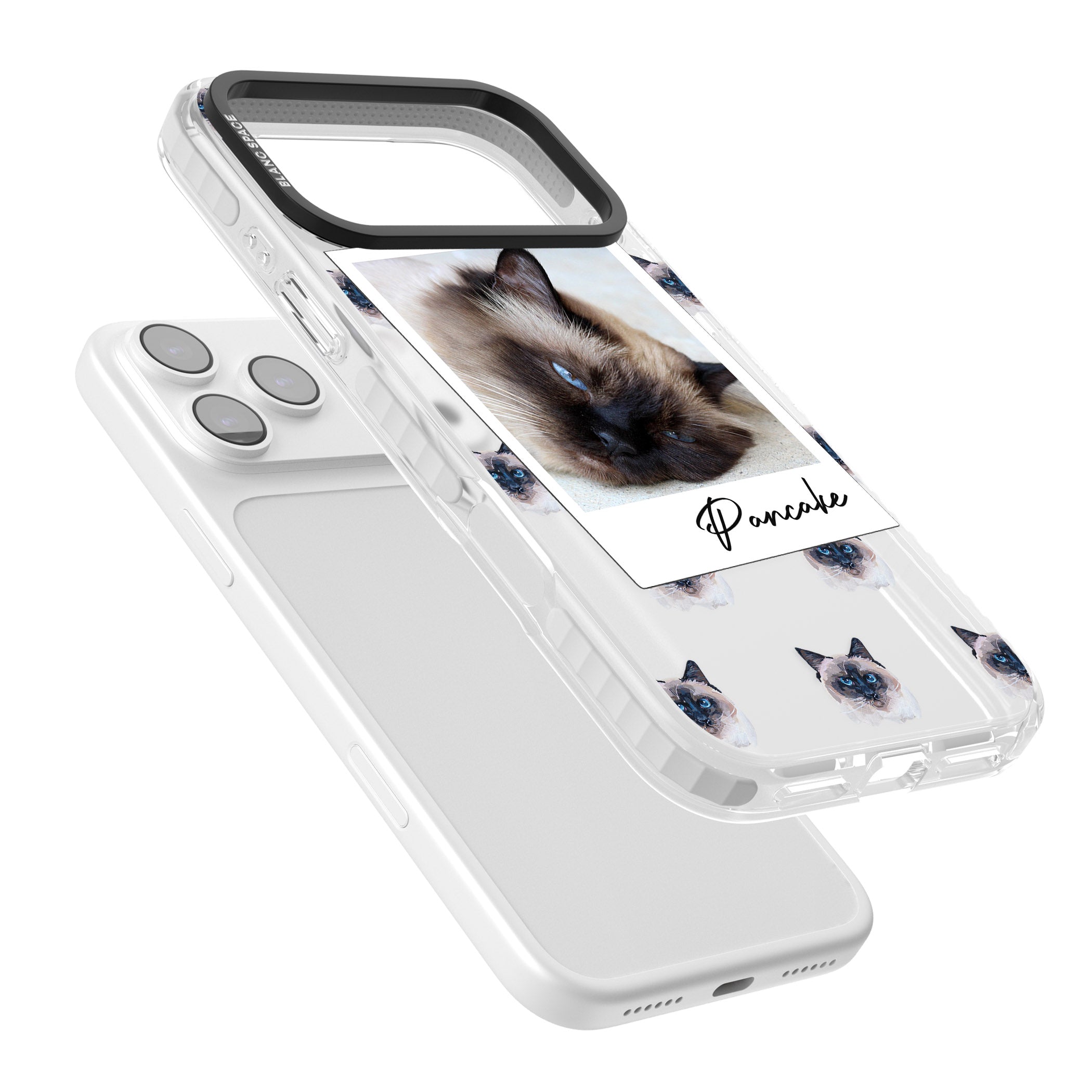 Personalised Burmese Cat Photo iPhone 17 Pro Max Impact Clear Phone Case Colours