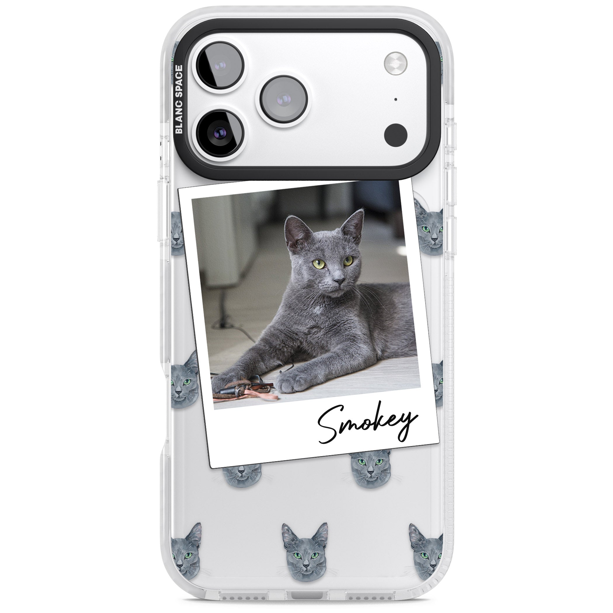 Personalised Korat Cat Photo iPhone 17 Pro Max Impact Clear Phone Case