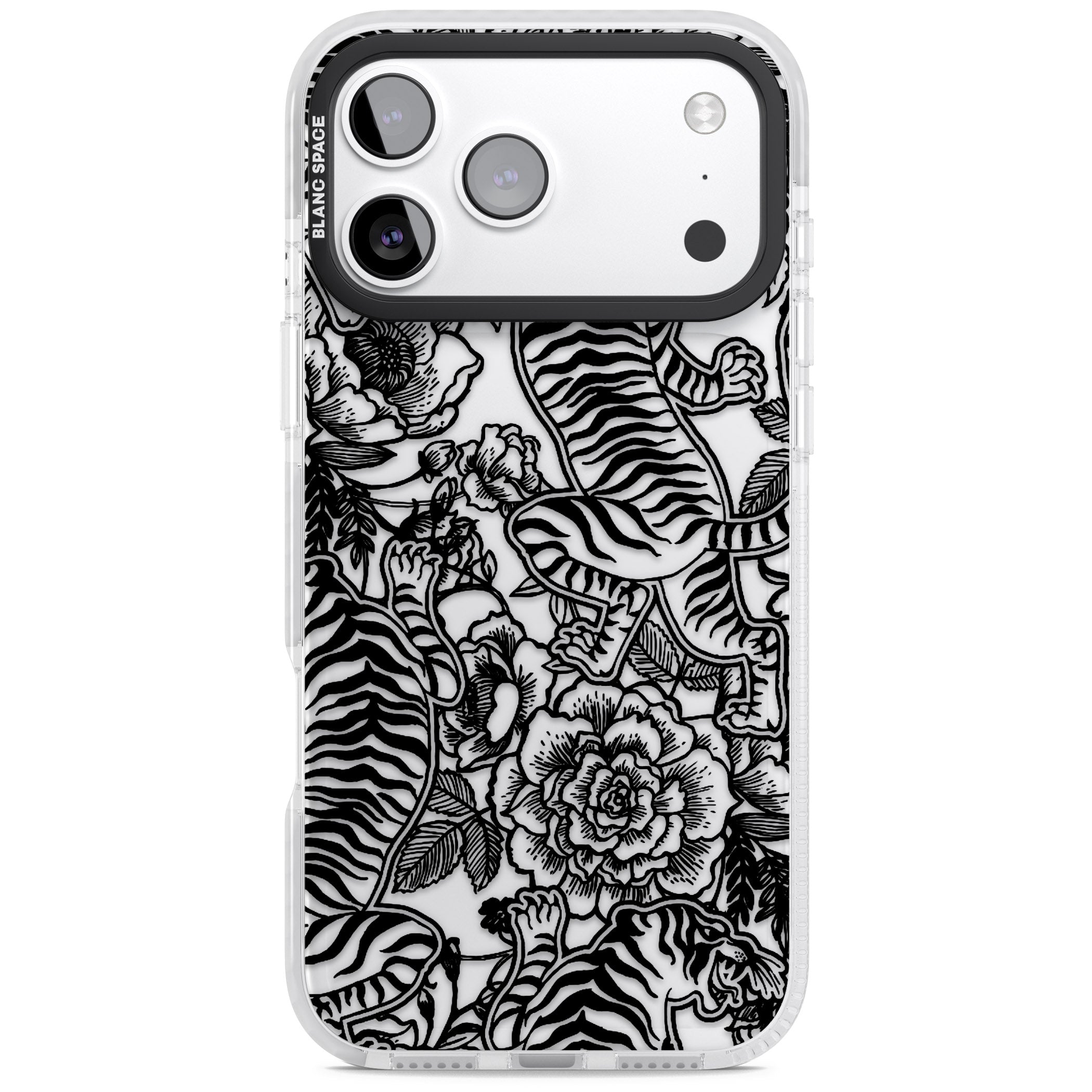 Personalised Chinese Tiger Pattern iPhone 17 Pro Max Impact Clear Phone Case