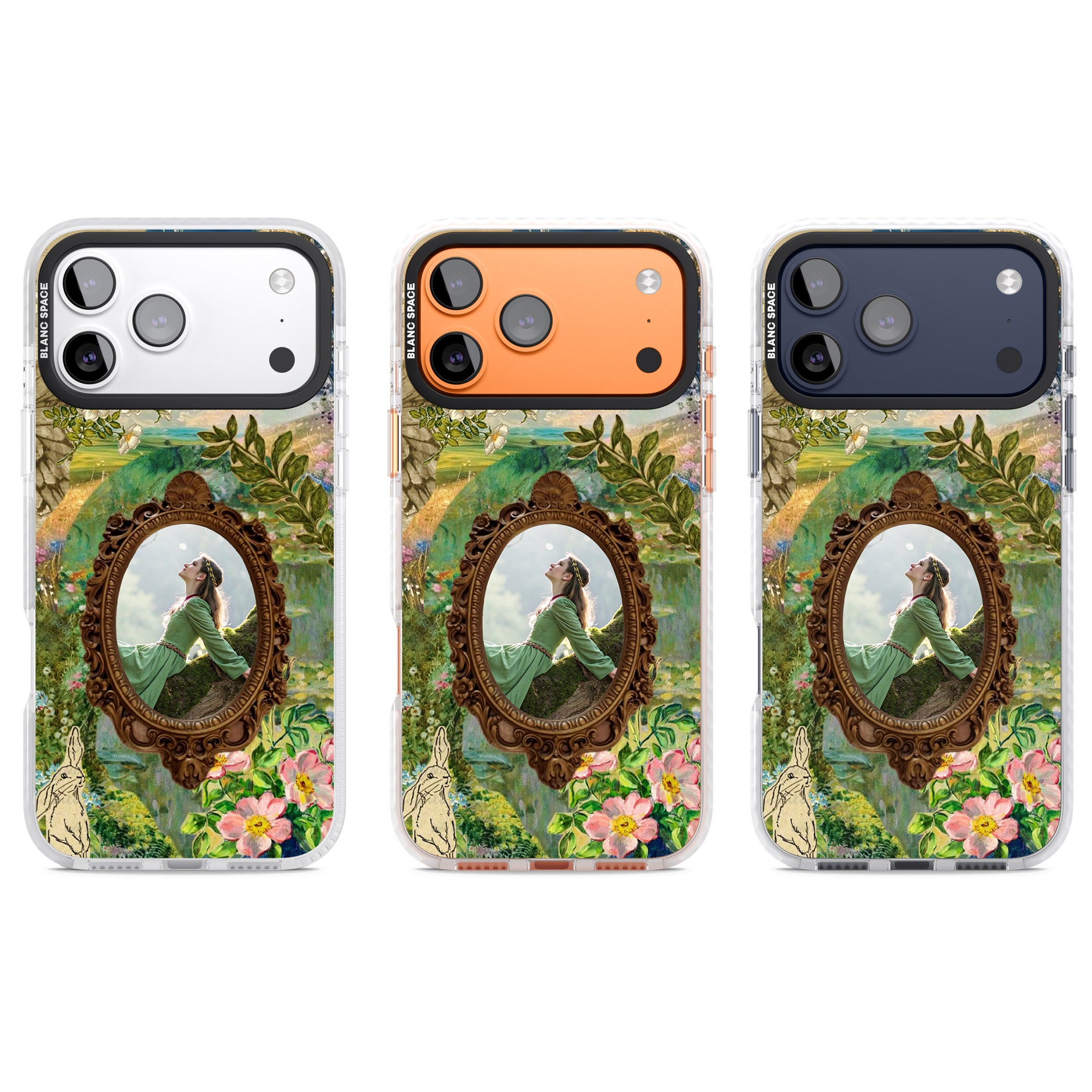 Personalised Meadow Frame iPhone 17 Pro Impact Clear Phone Case APT Impact Protection