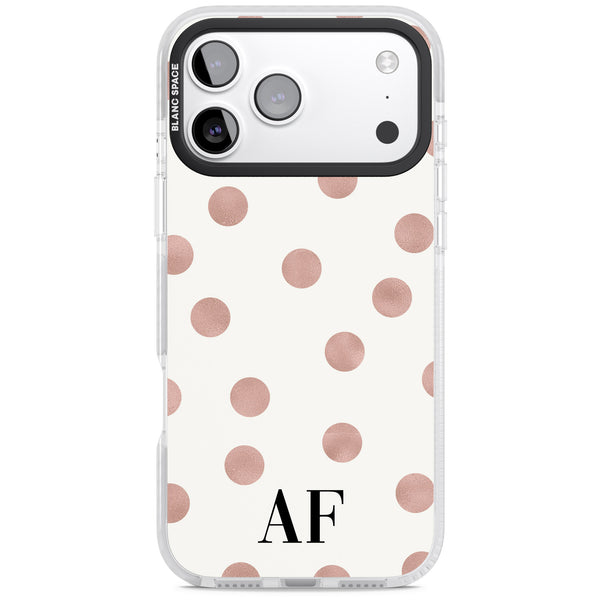 Personalised Rose Gold Dots & Initials