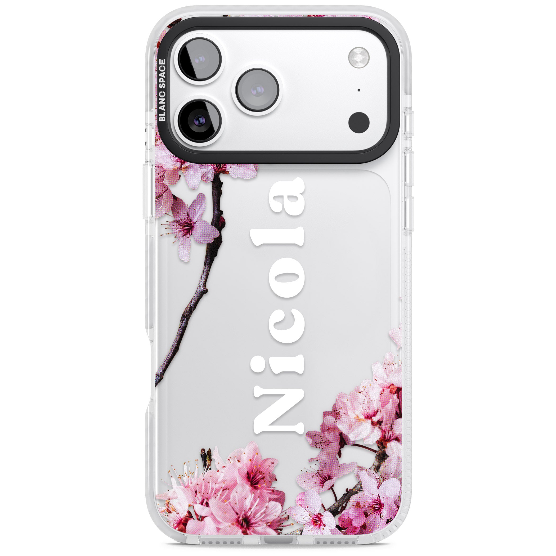 Personalised Cherry Blossom Elegance Classic iPhone 17 Pro Max Impact Clear Phone Case