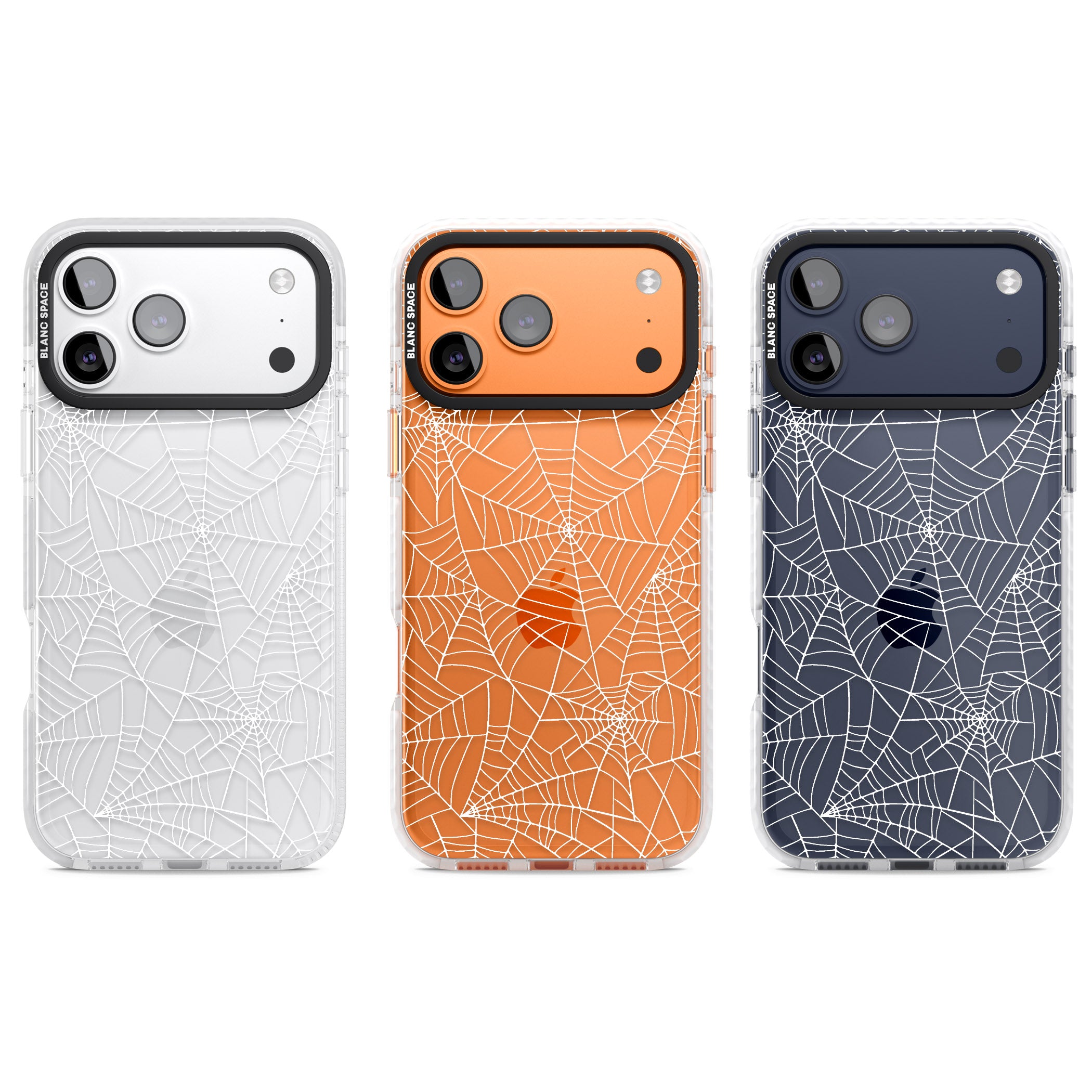 Personalised Spider Webs iPhone 17 Pro Impact Clear Phone Case APT Impact Protection