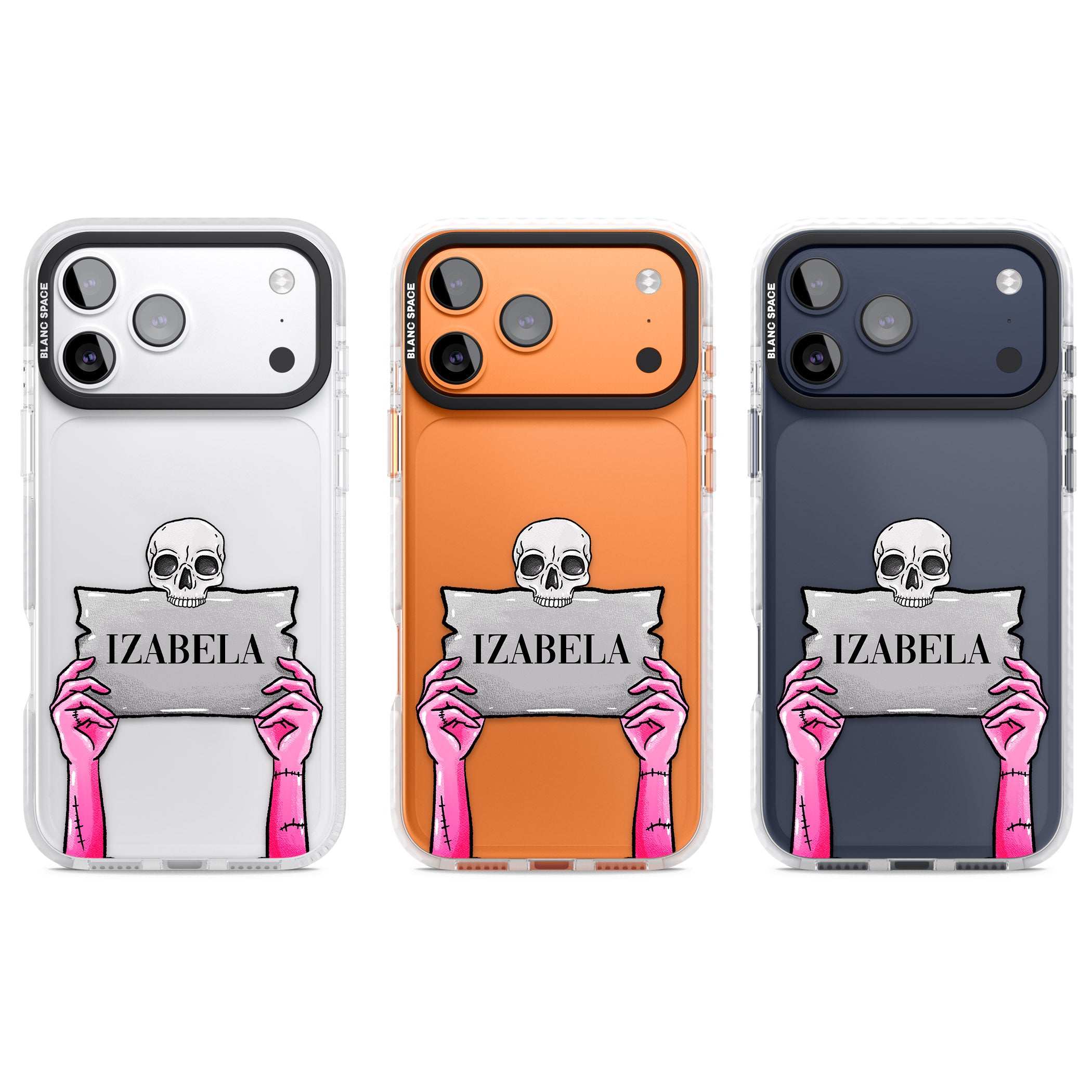 Personalised Grave Plaque iPhone 17 Pro Impact Clear Phone Case APT Impact Protection