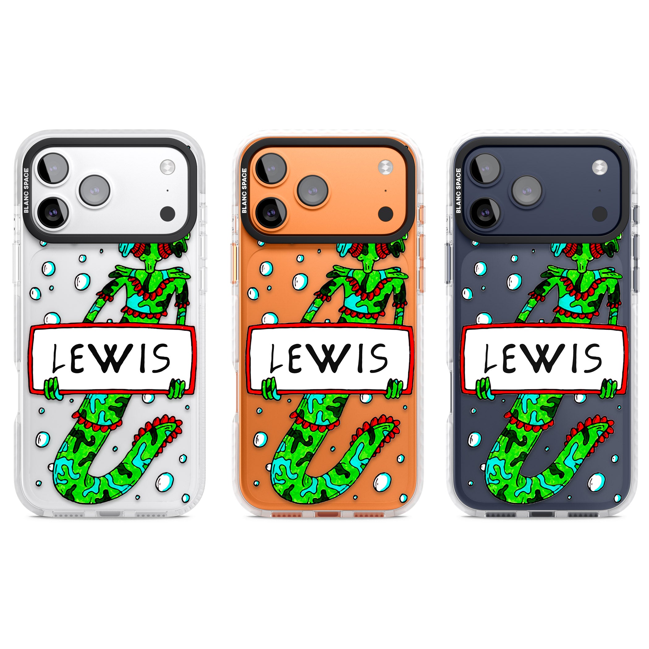 Personalised Fish Boy iPhone 17 Pro Impact Clear Phone Case APT Impact Protection