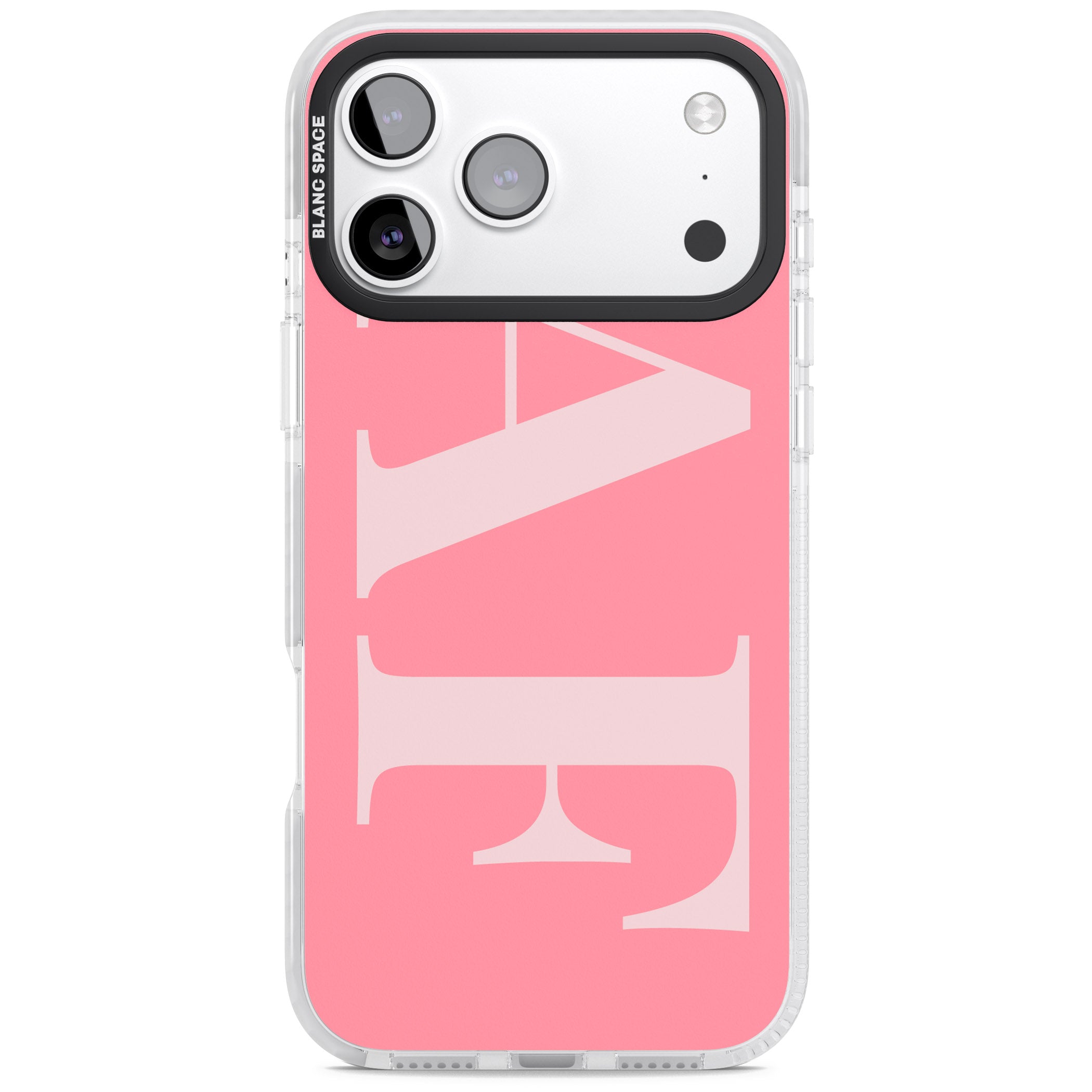 Personalised Light & Dark Pink Green Letters iPhone 17 Pro Max Impact Clear Phone Case