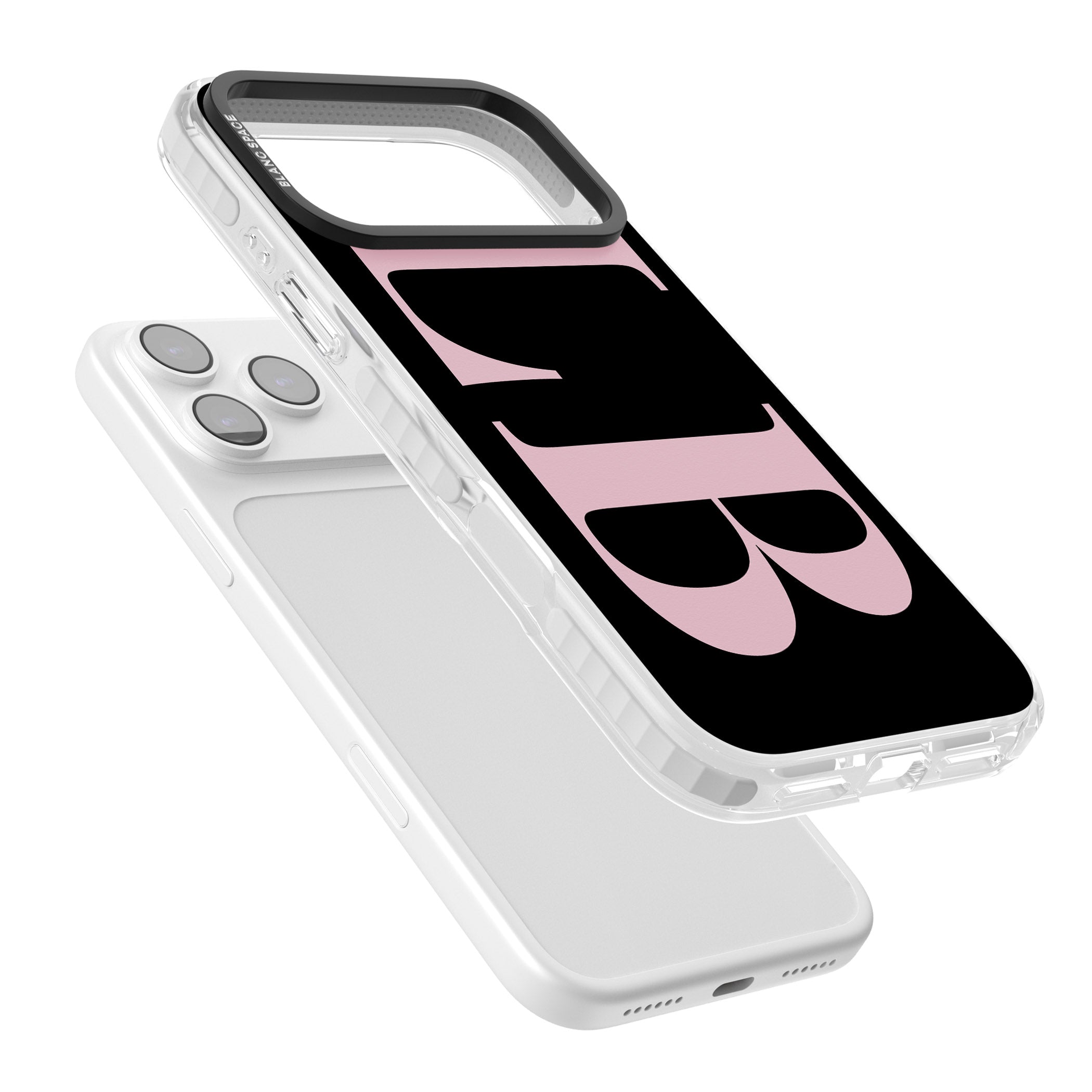 Personalised Pink & Black Green Letters iPhone 17 Pro Max Impact Clear Phone Case Colours