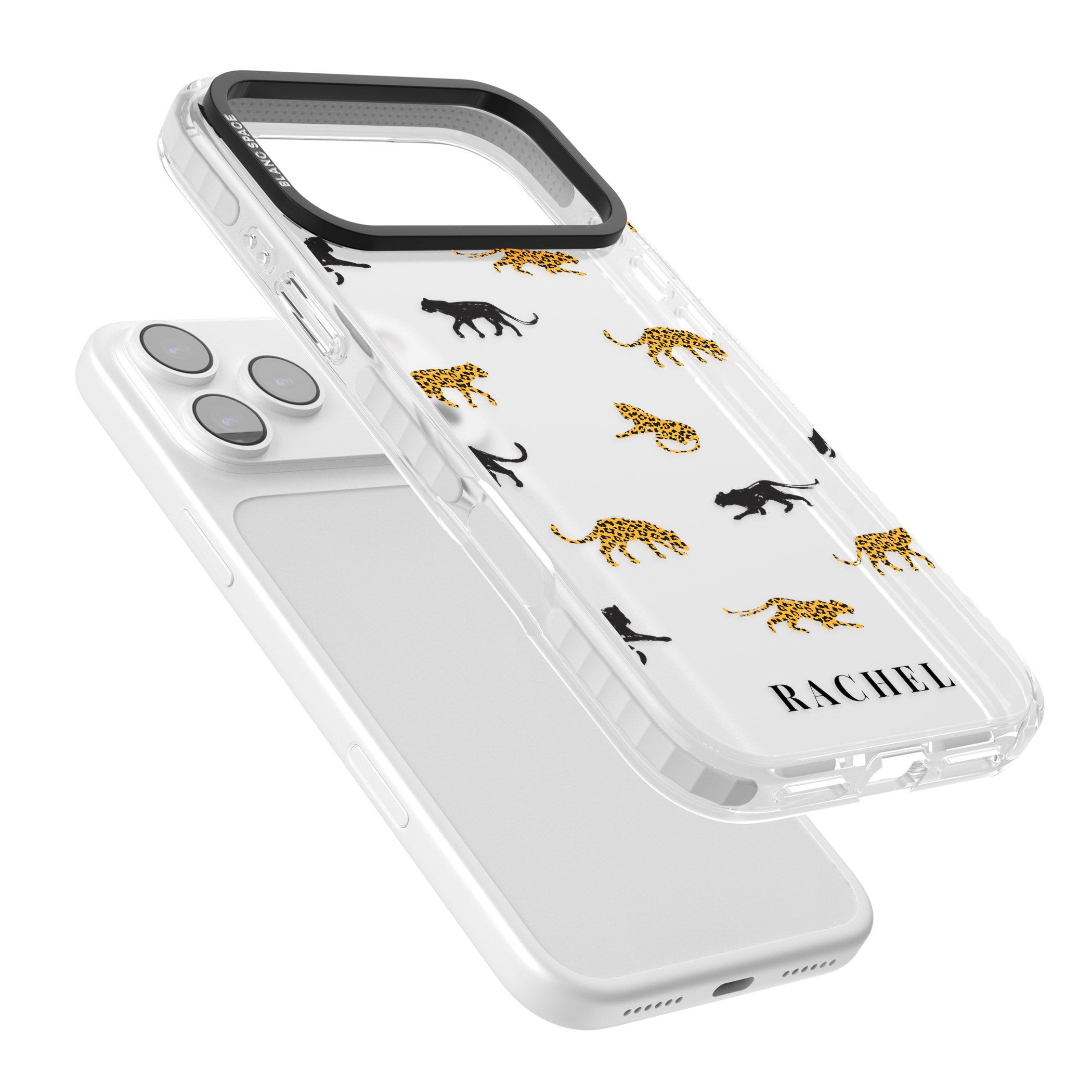 Personalised Jaguar Pattern iPhone 17 Pro Max Impact Clear Phone Case Colours